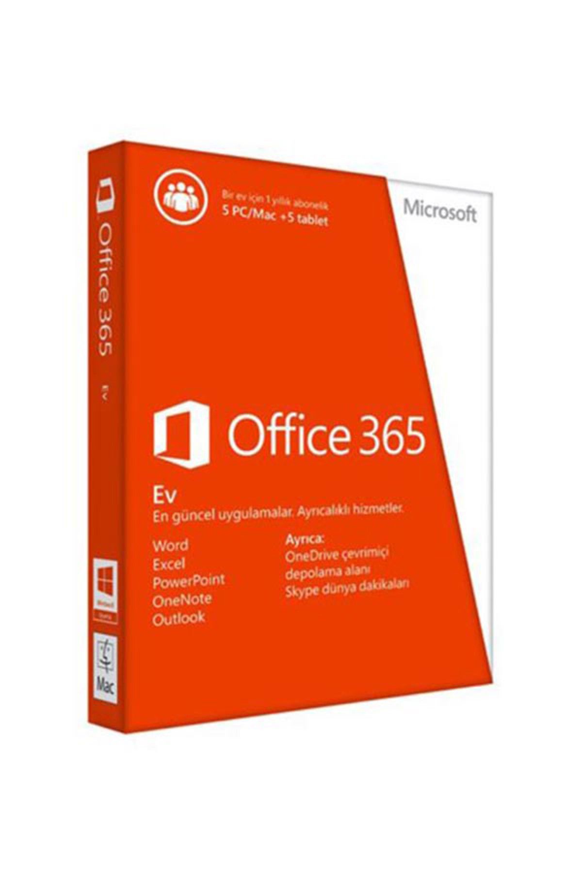 Microsoft Office 365 Ev Türkçe 5 Kullanıcı 1Yıl 6GQ-00676