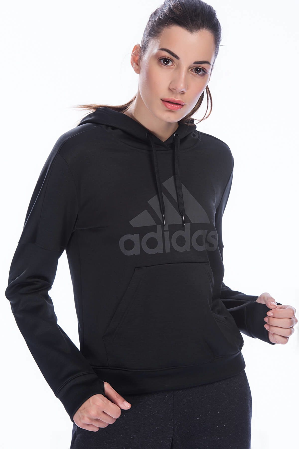 adidas Kadın Sweatshirt - Ti Flc Po Logo - CF0155