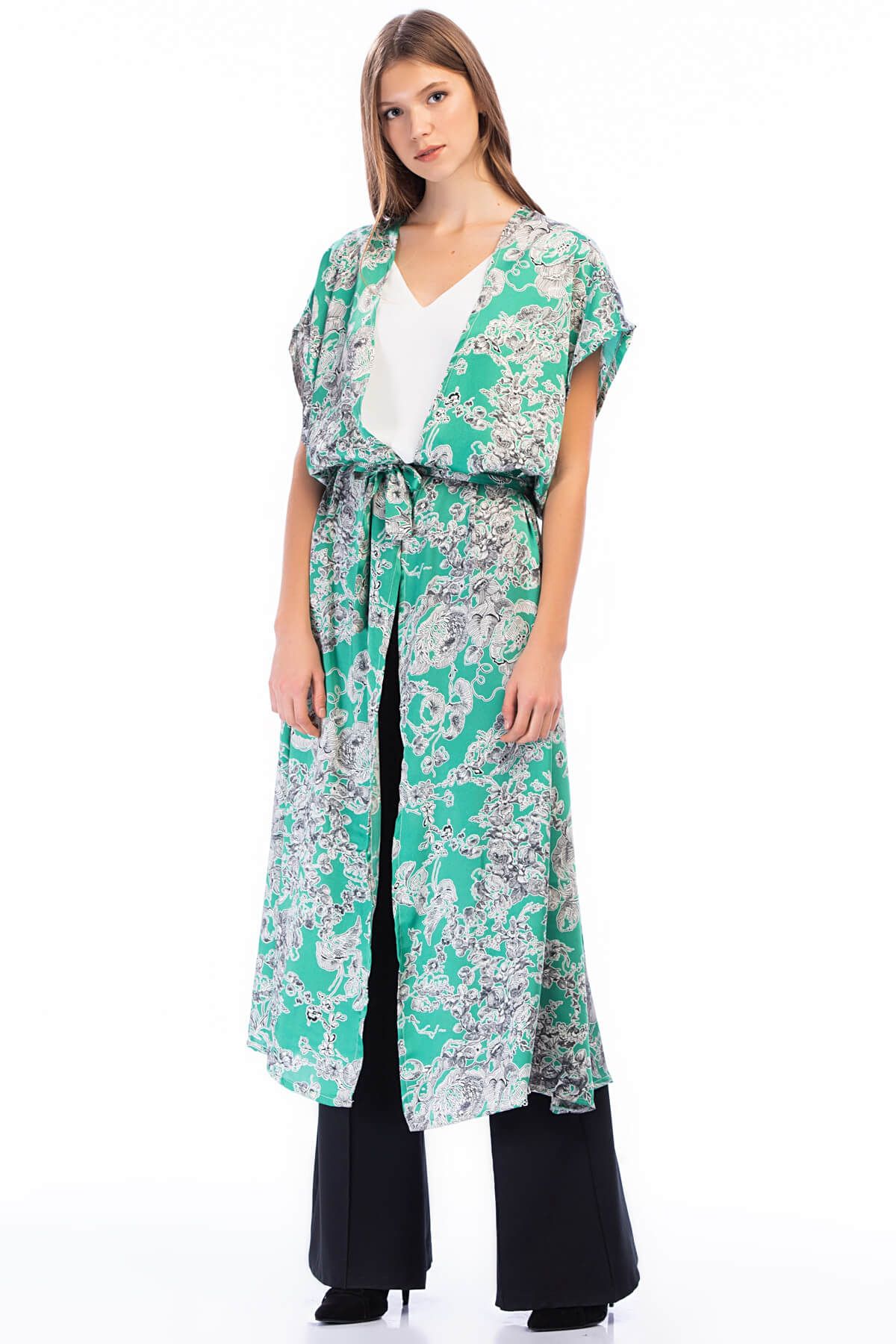 New Laviva Kadın Yeşil Kimono 650-2301