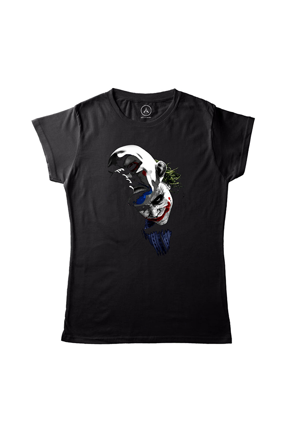 Art T-Shirt Kadın Siyah Joker Mask T-Shirt ART018203W