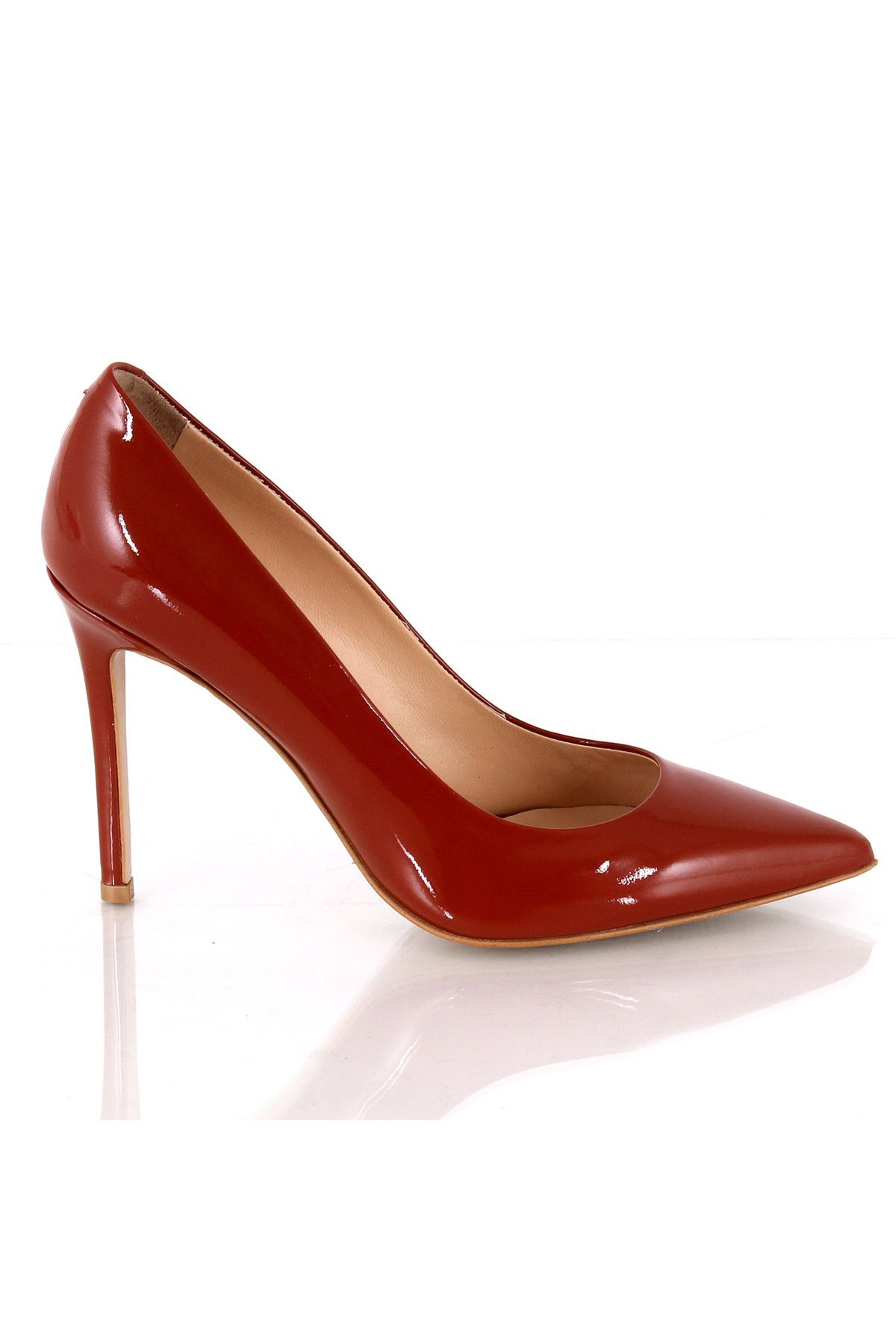 Poletto Hakiki Deri Kırmızı Kadın Klasik Topuklu Ayakkabı 429204