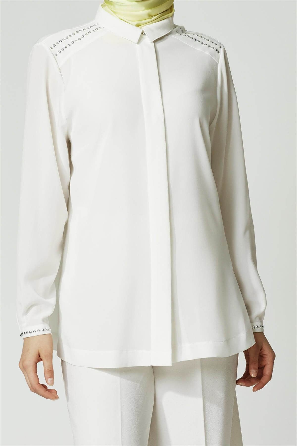 Armine Kadın Beyaz Gömlek Armine-8Y3451