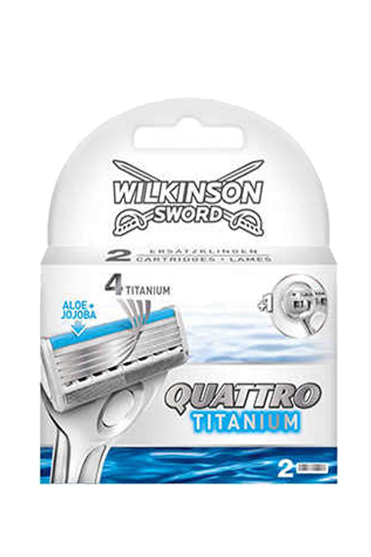 Wilkinson Sword Quattro Titanium Sensitive Yedek Kartuş Toptan - Koli Içi: 10 Adet