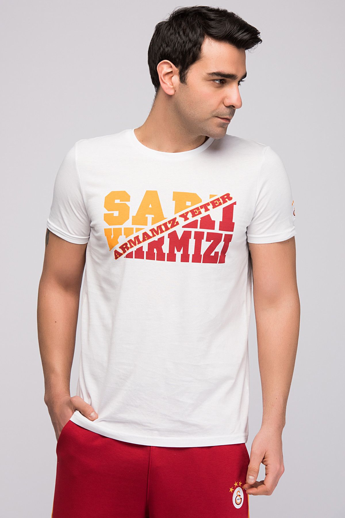 Galatasaray Galatasaray Beyaz Erkek T-Shirt K023-E85623