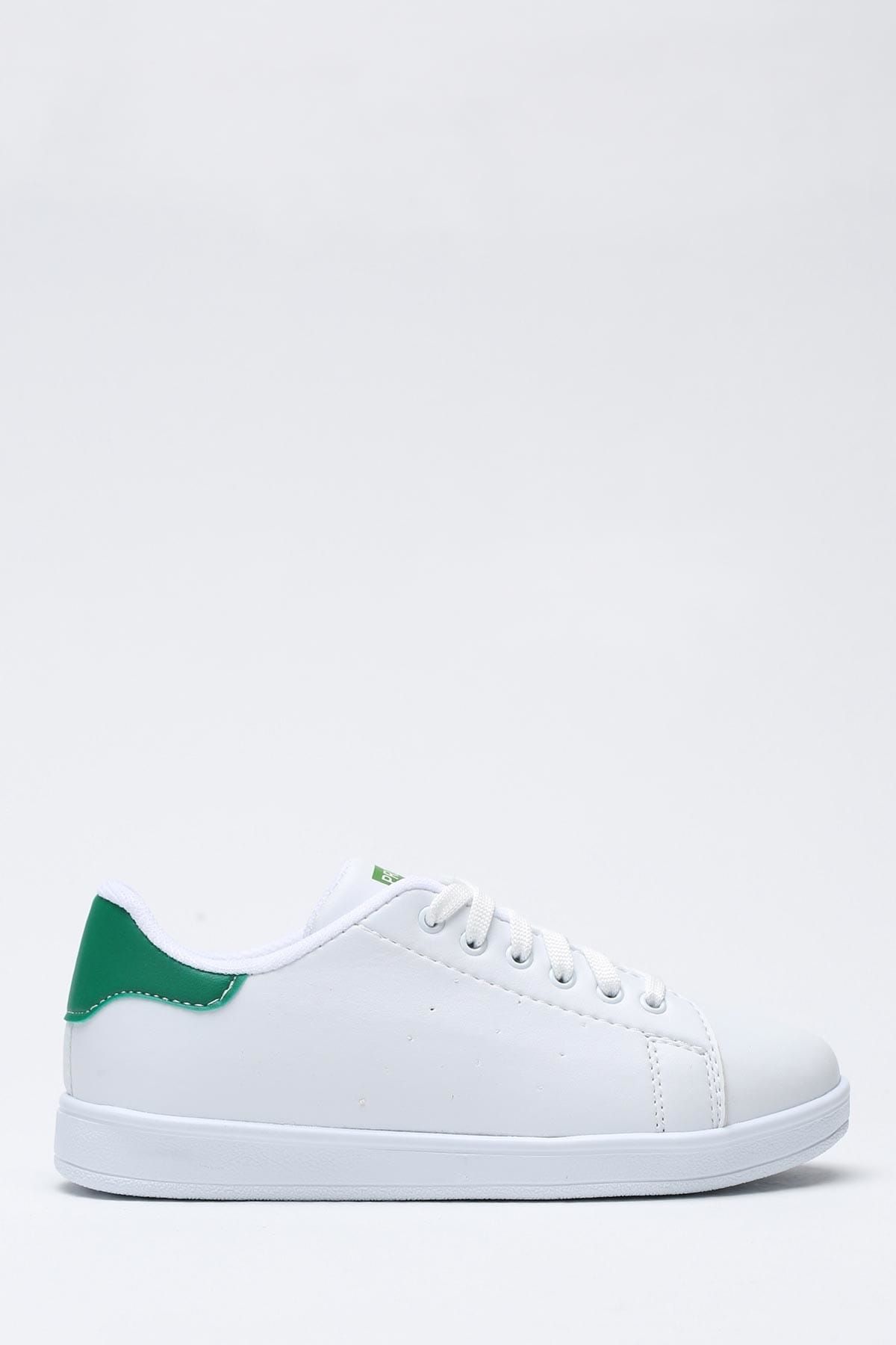 Ayakkabı Modası Beyaz Yeşil Kadın Spor Ayakkabı 1938-9-4211