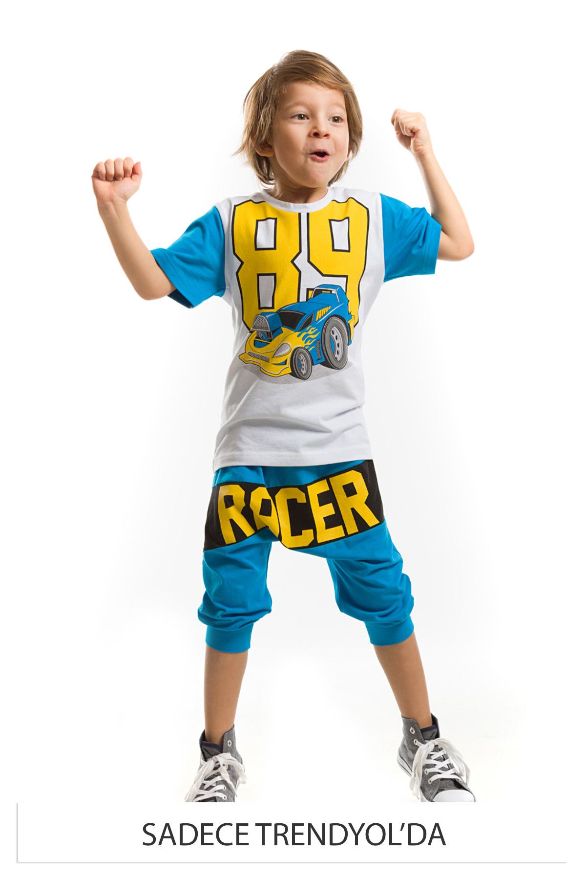 MSHB&G Sarı Mavi Erkek Çocuk Racer 89 Pantolon Takım MS-18Y1-108