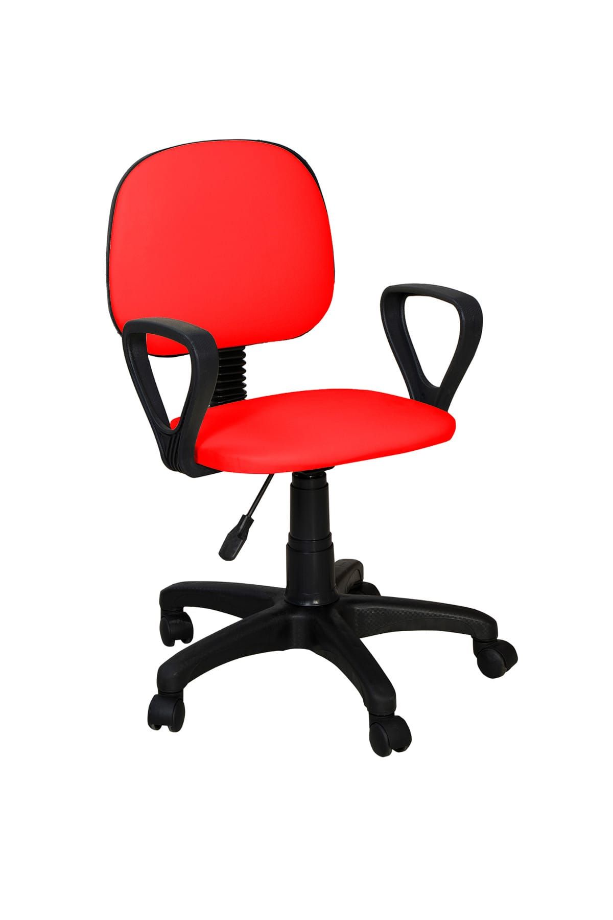 Remaks Ofis Sandalyesi Sekreter Koltuğu Bilgisayar Koltuğu Kollu Çalışma Taburesi kırmızı