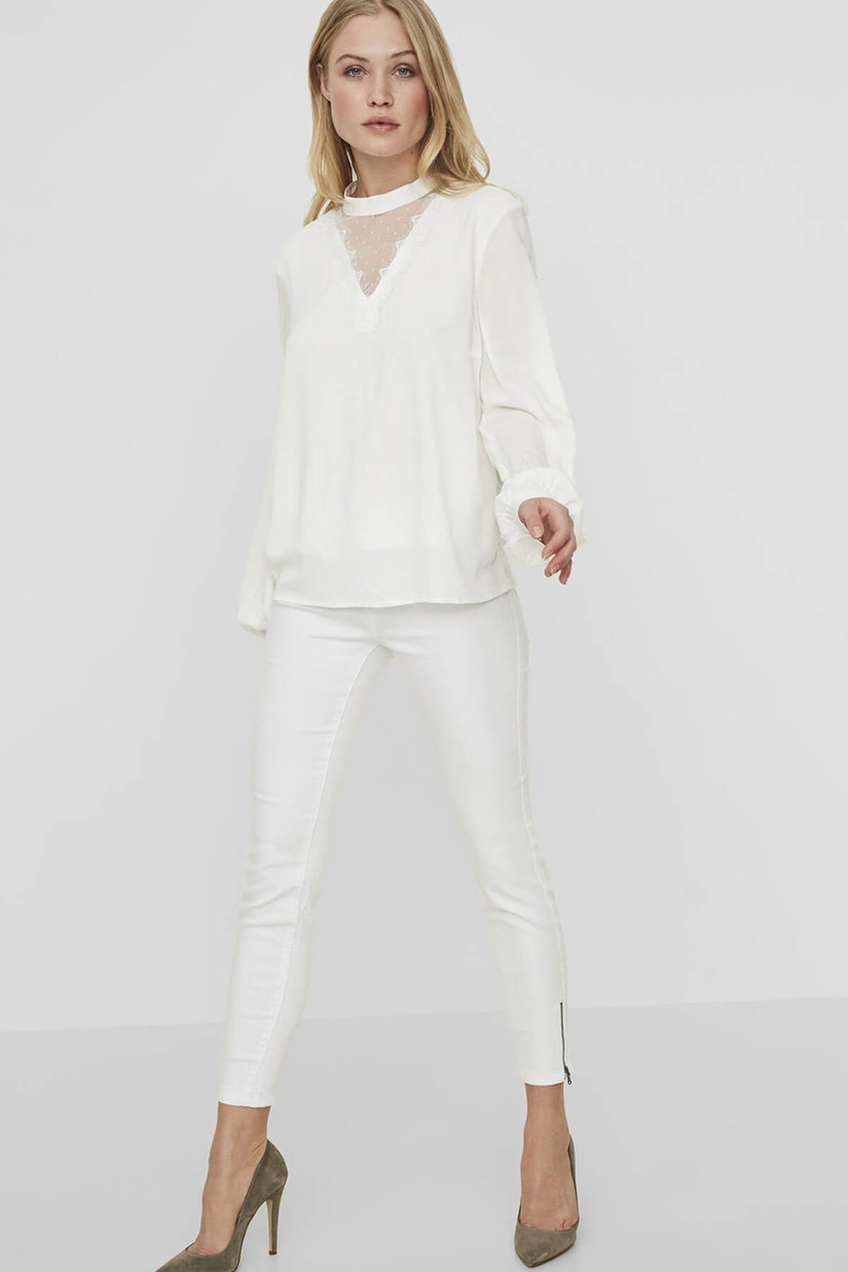 Vero Moda Kadın Beyaz Jean 10191261