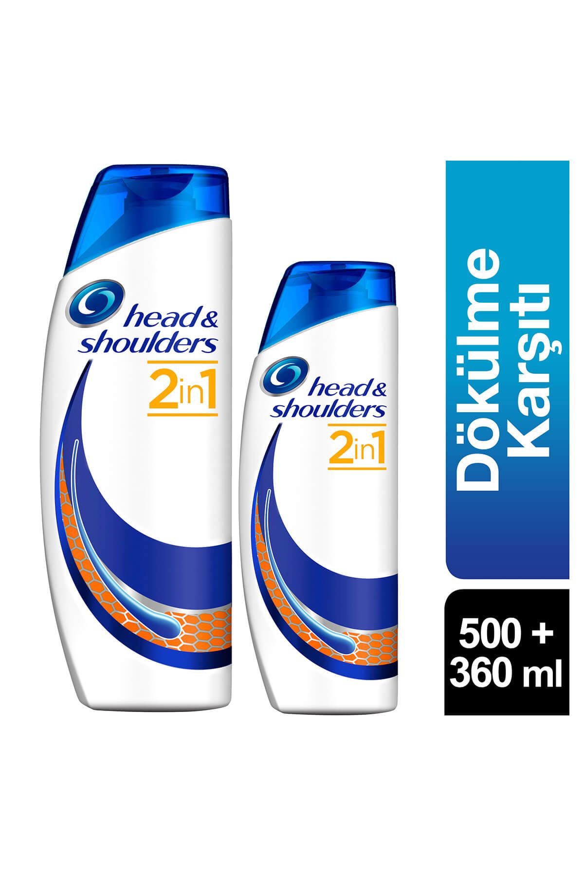 Head And Shoulders 2'Si 1 Arada Şampuan Erkeklere Özel Saç Dökümelerine Karşı 2'Li Paket (550 ml + 360 ml )