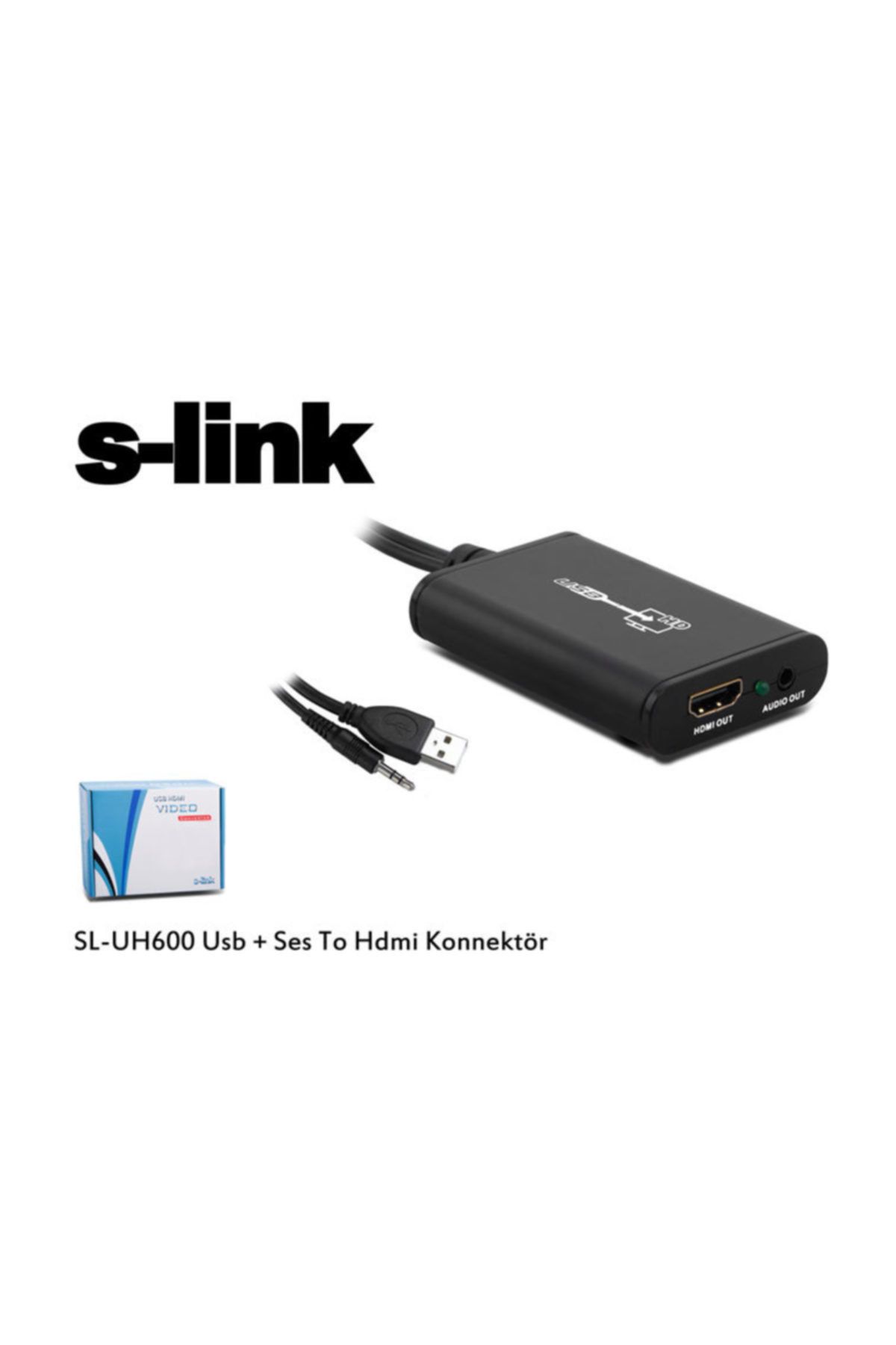 S-Link Sl-uh600 Usb To Hdmı Audio Siyah Usb Harici Ekran Kartı