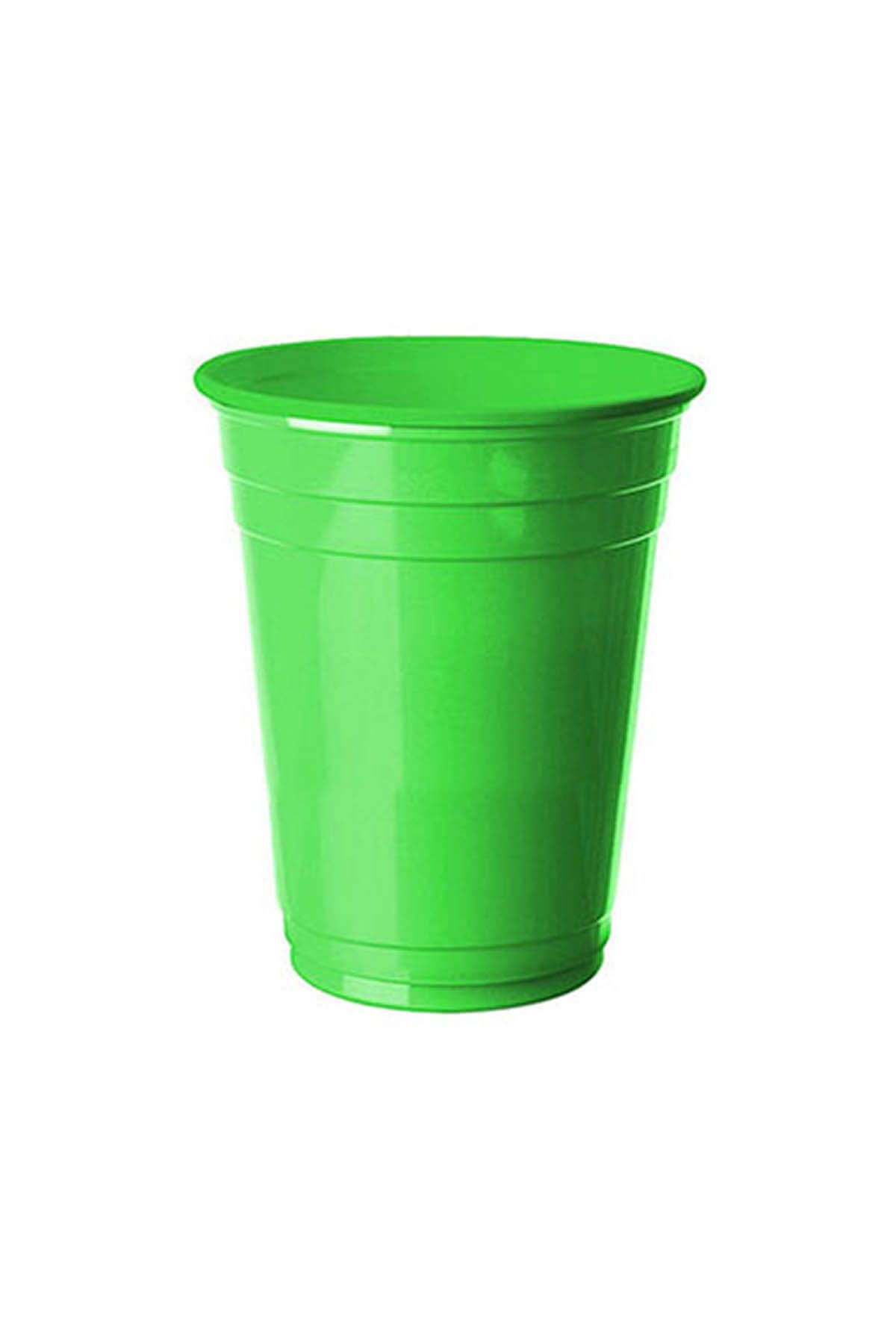 Roll Up Yeşil Plastik Büyük Meşrubat Bardağı