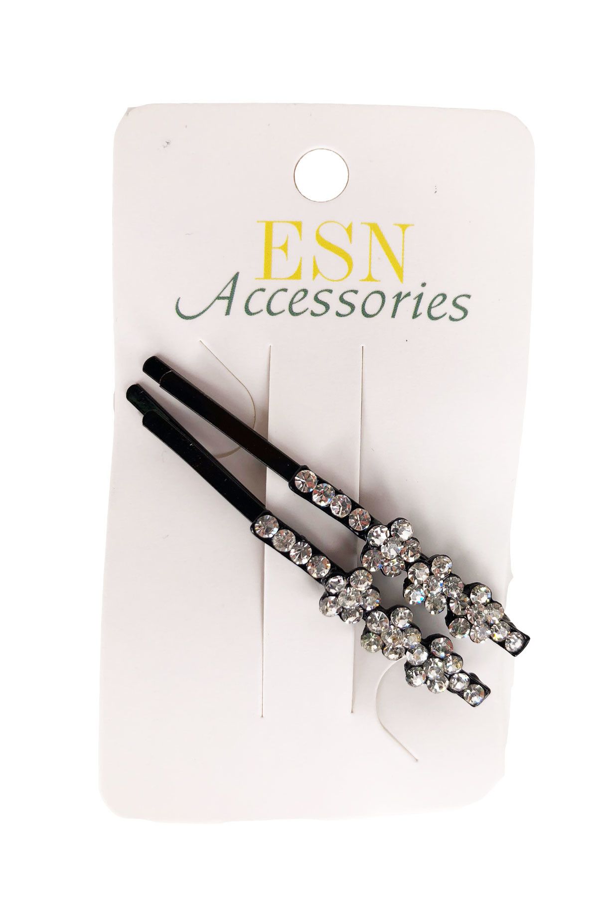 Esn Accessories Swarovski Taşlı Çiçekli Çift Tel Toka 3840095030038