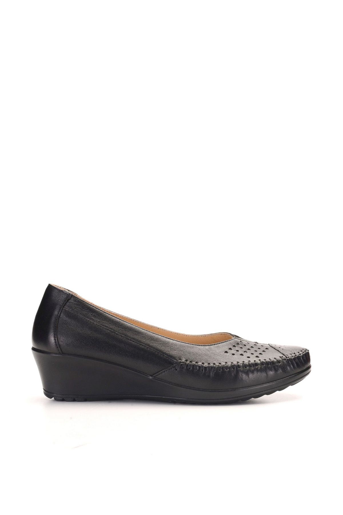 Esem Comfort Siyah Kadın - ESEM 144 Günlük Giyim Deri Ayakkabı - EA15CK002-500