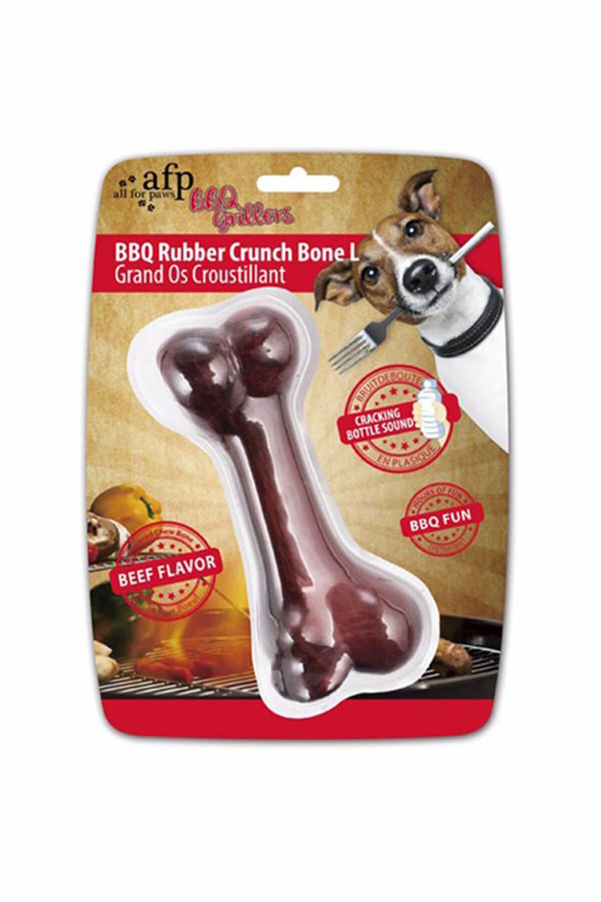 All For Paws BBQ-Rubber Mixed Crunch Bone 1PC L 4545