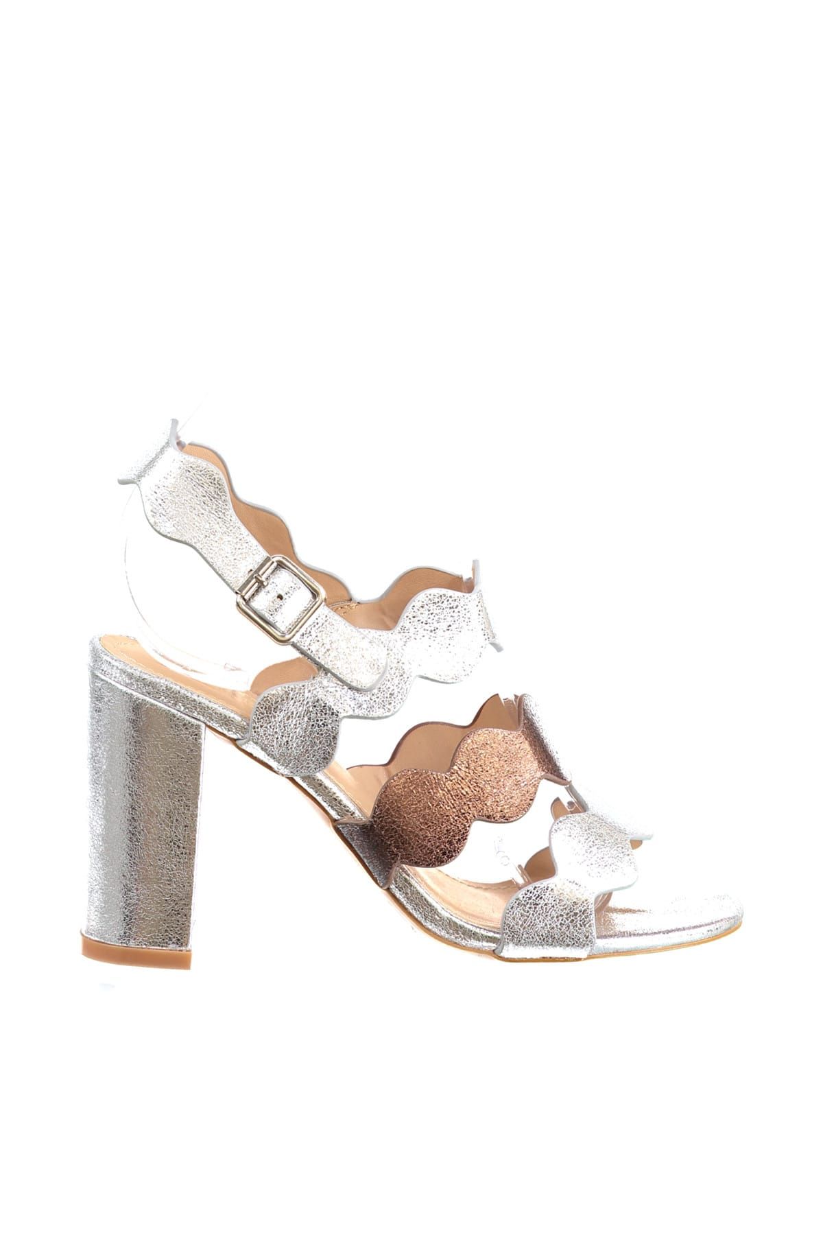 Derimod Gümüş Kadın Topuklu Ayakkabı