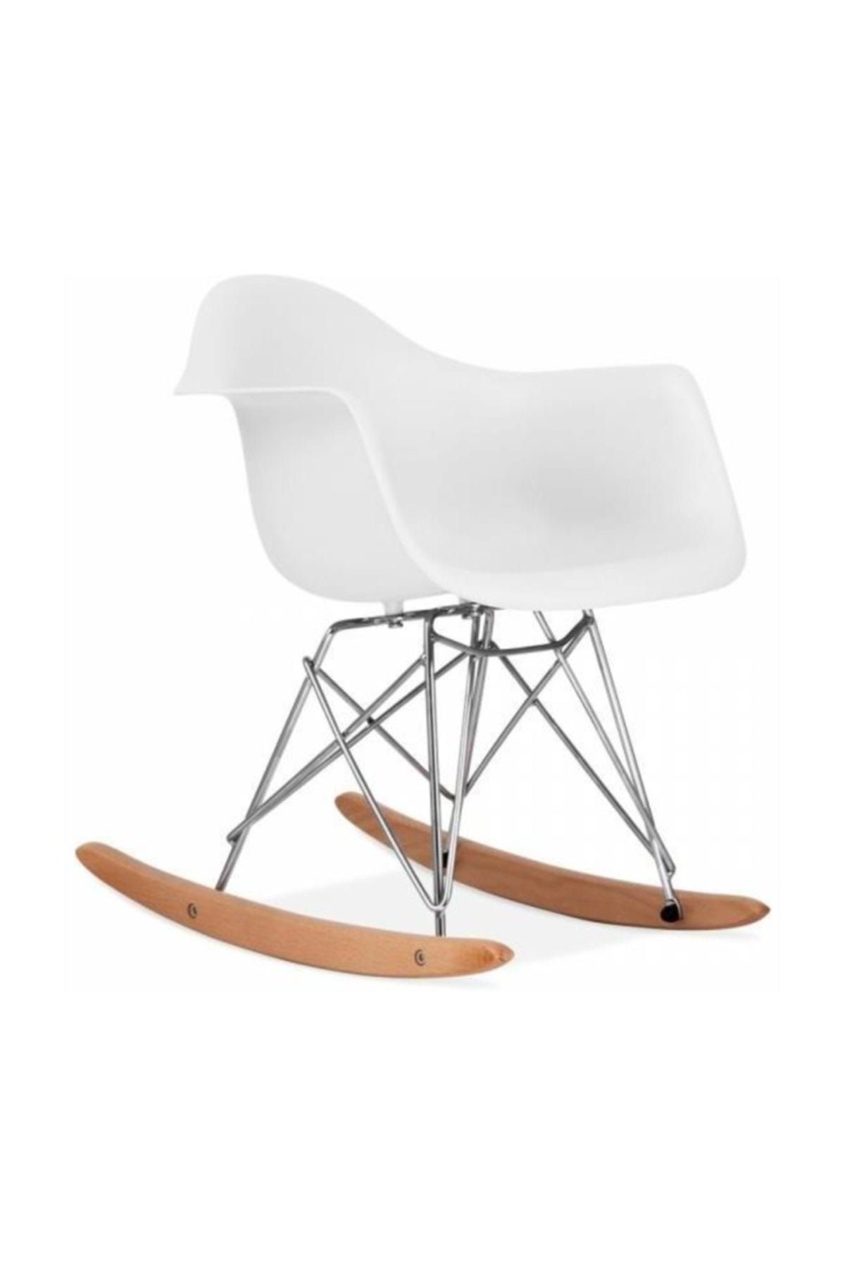 Vitale Aqua Beyaz Eames Sallanır Sandalye