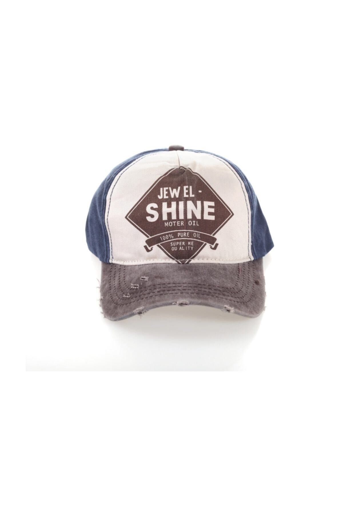 3D Jewel Shine Beyzbol Şapka Eskitme 2020 Model Şapka Mavi Kahverengi