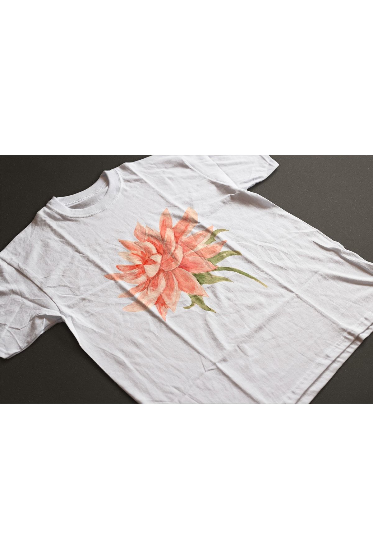 Fenomen Ürünler "dekoratif Çiçek Baskılı Tişört - Unisex, Estetik Tasarım - Çiçek Ve Dekorasyon Tutkunları Için"- 2