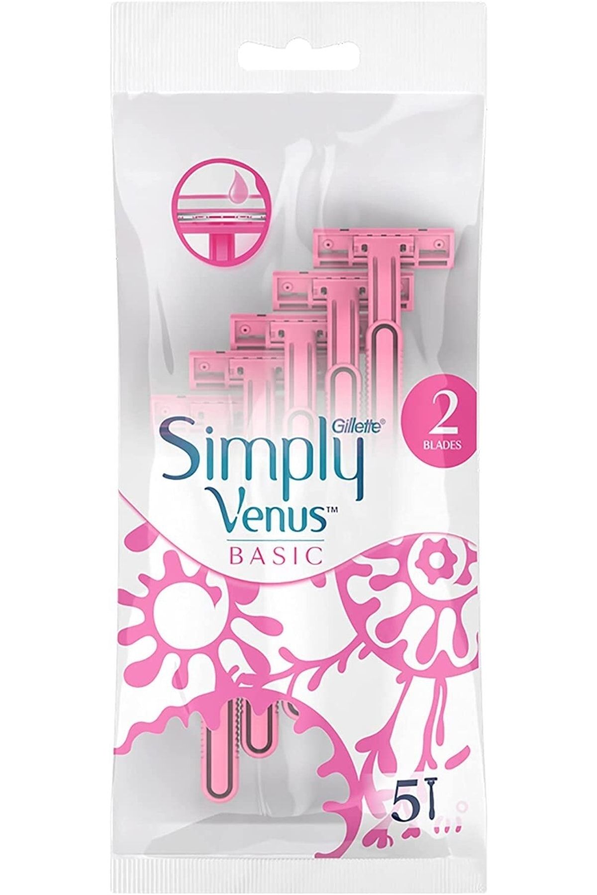 Venüs Gillette Simply (2 Tıraş Bıçağı/5'li Kadın Basic)
