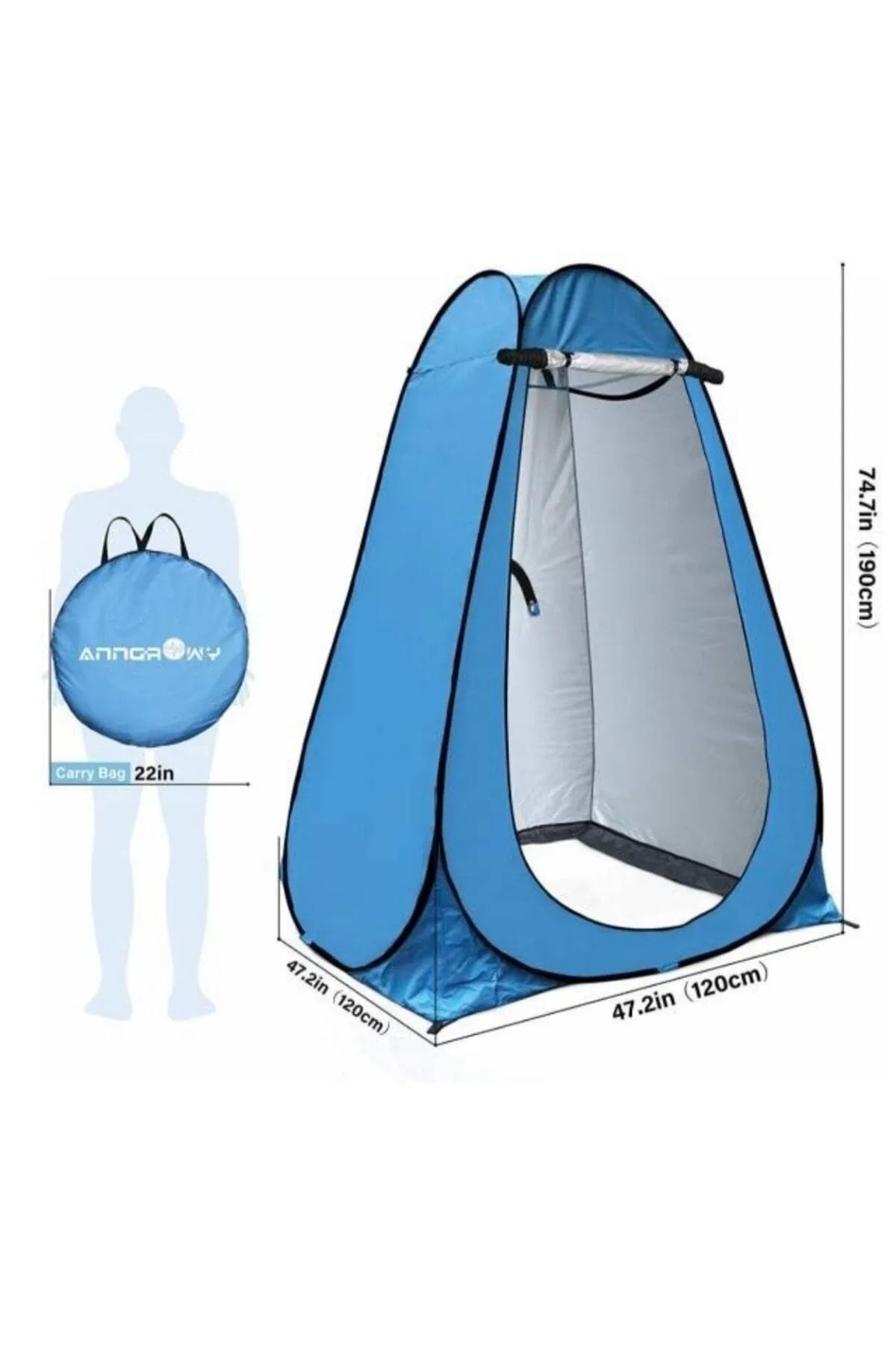 morponi Kamp Plaj Duş Wc Otomatik Giyinme Çadırı 120x120×190 Portatif Çadır Giyinme Çadırı