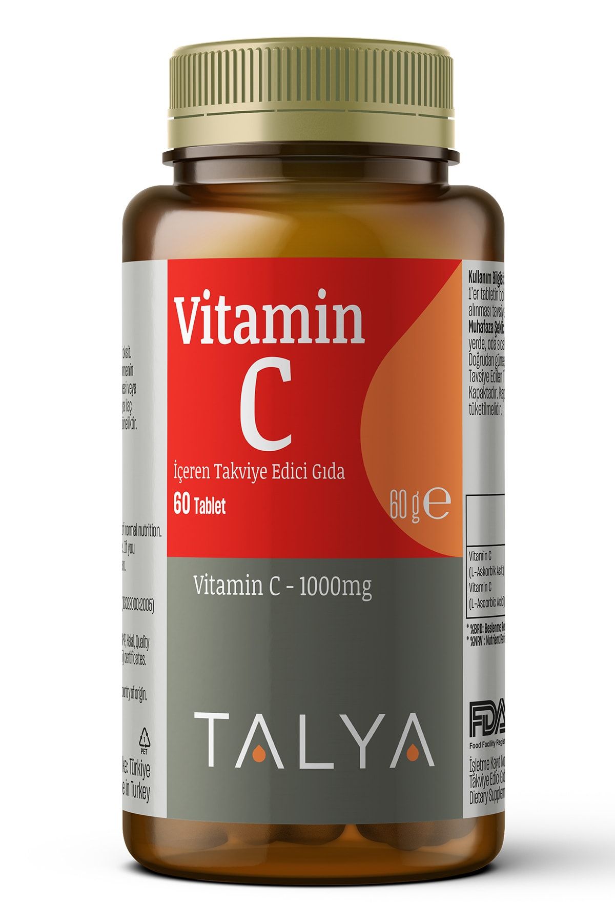 Talya Vitamin C Içeren Takviye Edici Gıda, 60 Tablet