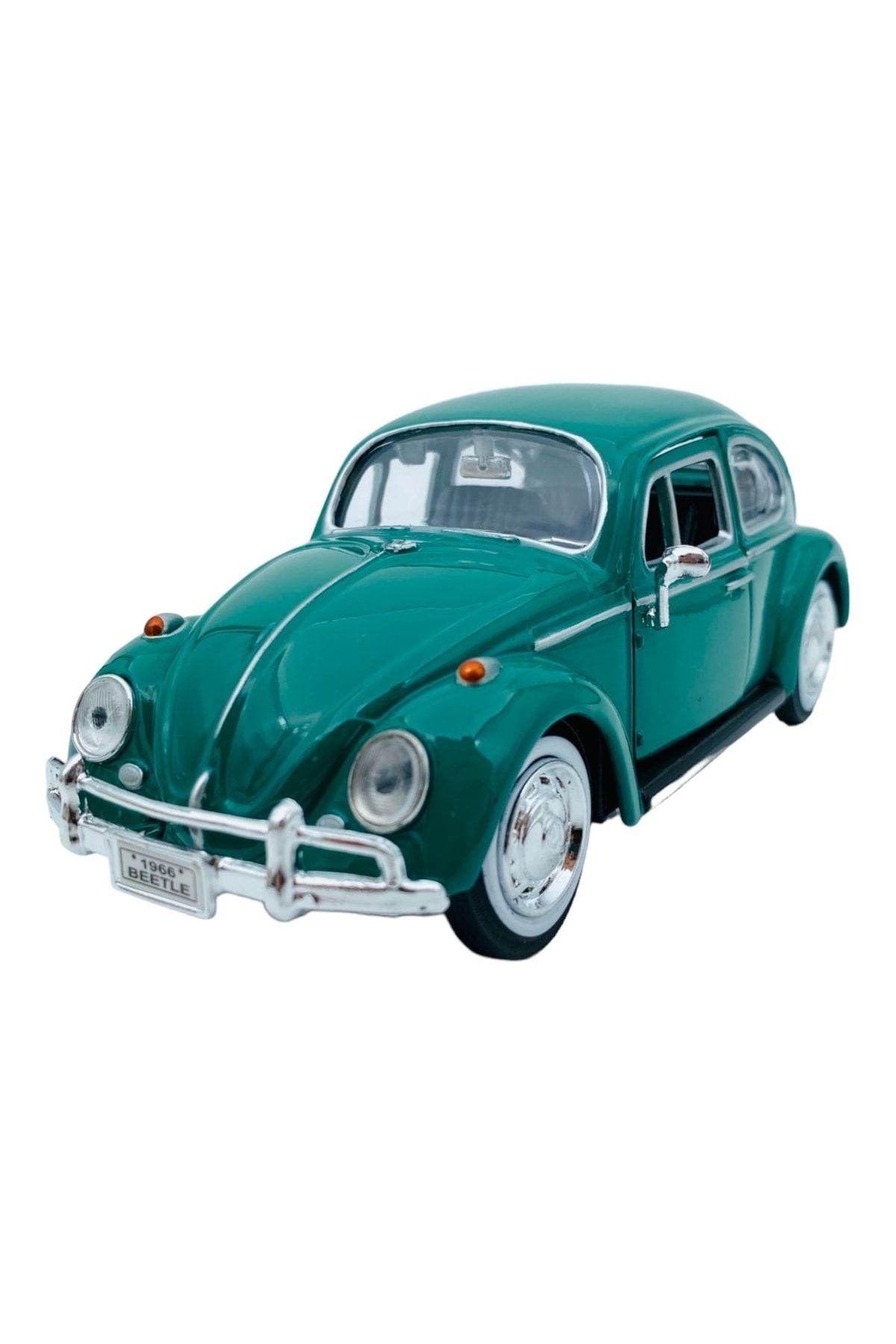Popit Toys Volkswagen Beetle 1966 Die-cast Lisanslı 1.24 Model Araba Klasik Koleksiyonluk Yeşil Araç