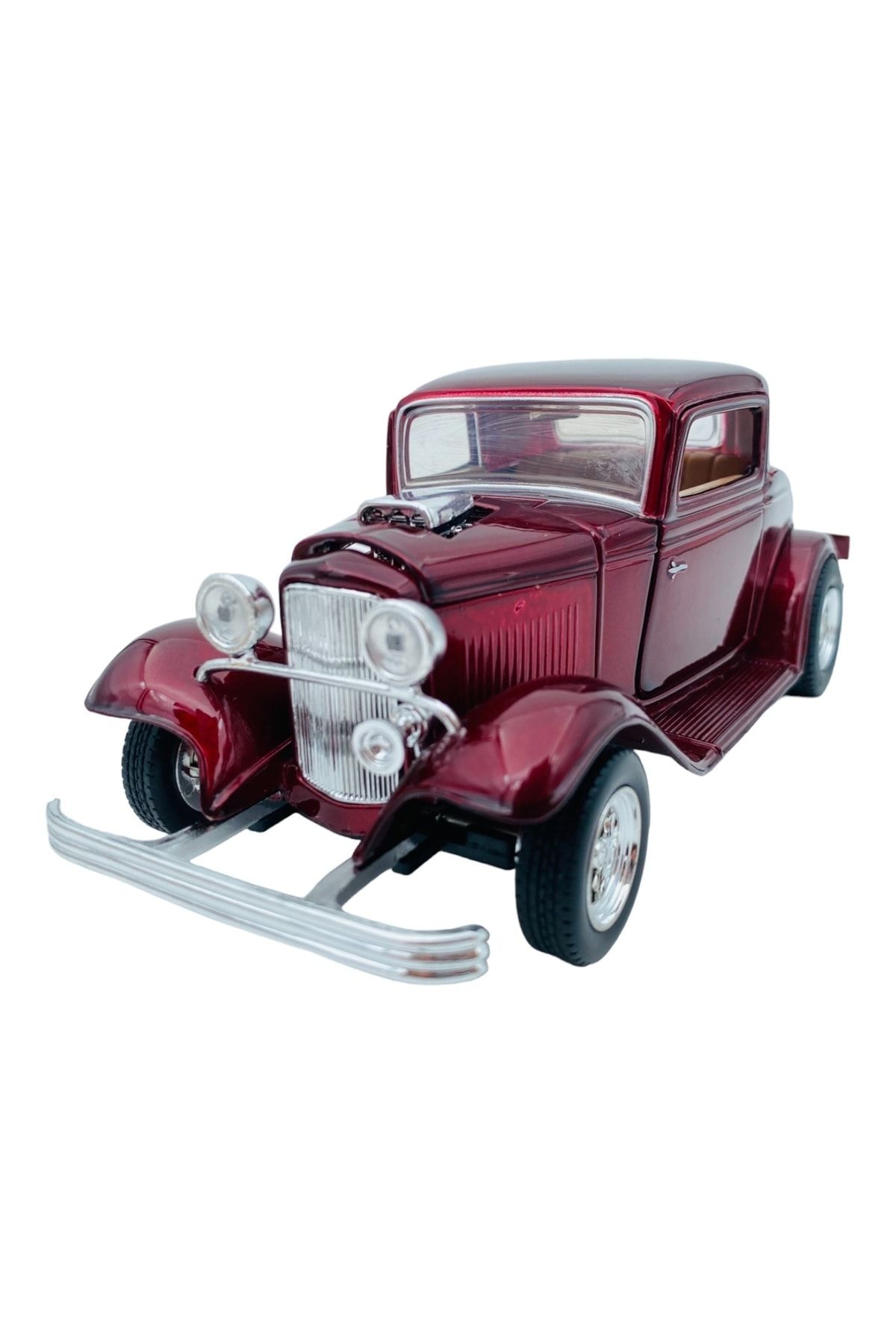 Popit Toys Ford Coupe 1932 Die-cast Lisanslı 1.24 Model Araba Klasik Koleksiyonluk Kırmızı Araç