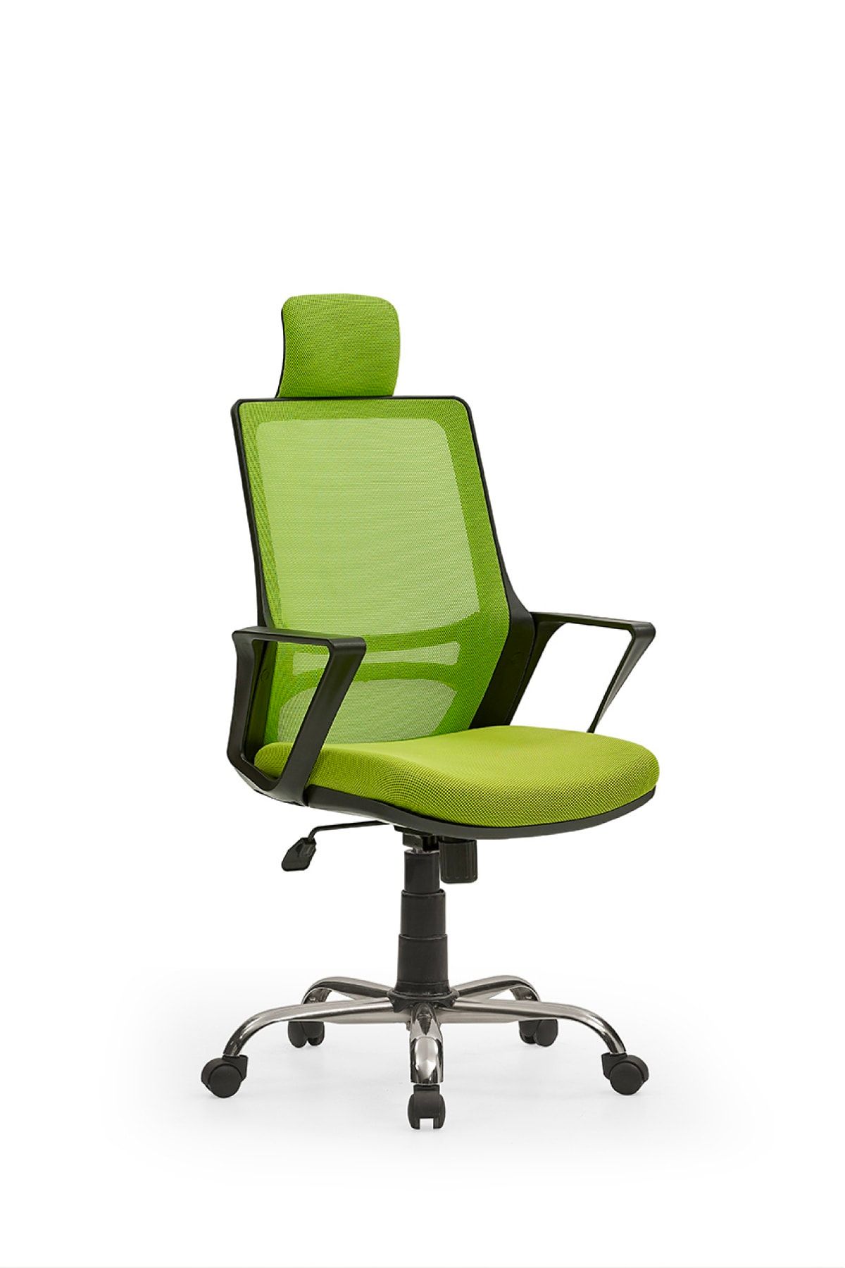 MEHMET YAREN BURO Arya2 Bilgisayar Koltuğu - Ofis - Müdür - Büro - Çalışma Sandalyesi Yeşil Renk Krom Ayaklı