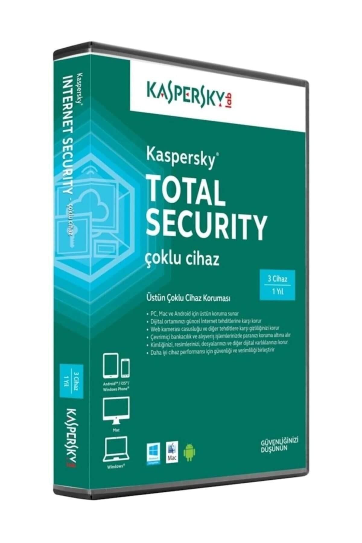 Kaspersky Total Security ( 3 Cihaz ) 1 Yıl Lisans