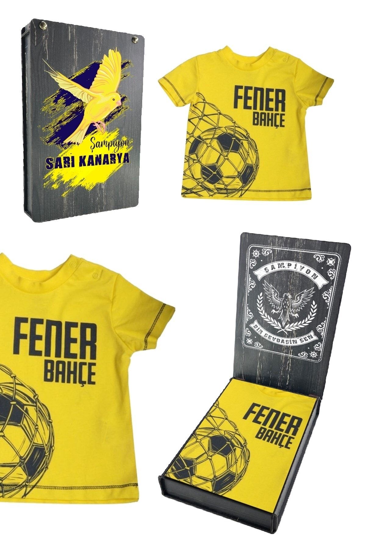 Fenerbahçe Orijinal Bebek T-shirt Hediyelik Ahşap Kutulu