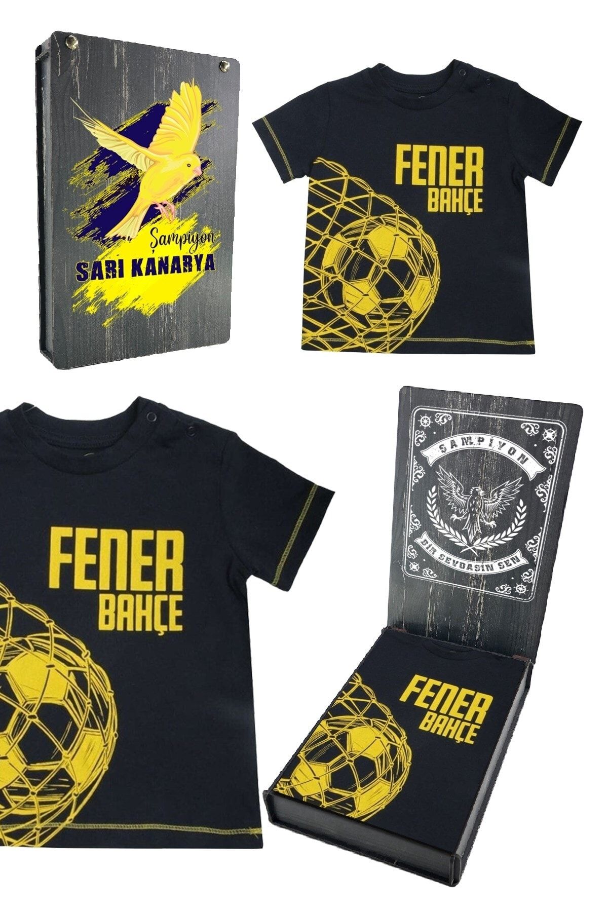 Fenerbahçe Orijinal Bebek T-shirt Hediyelik Ahşap Kutulu