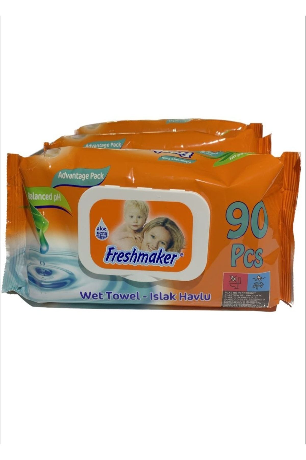 Freshmaker Islak Havlu Mendil 90 Yaprak Avantaj X 3adet