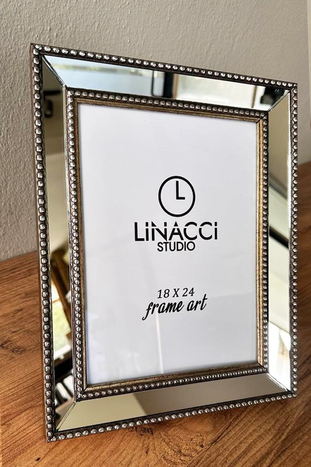 Linacci Gümüş 18x24 Ayna Çerçeveli Camlı Fotoğraf Çerçevesi