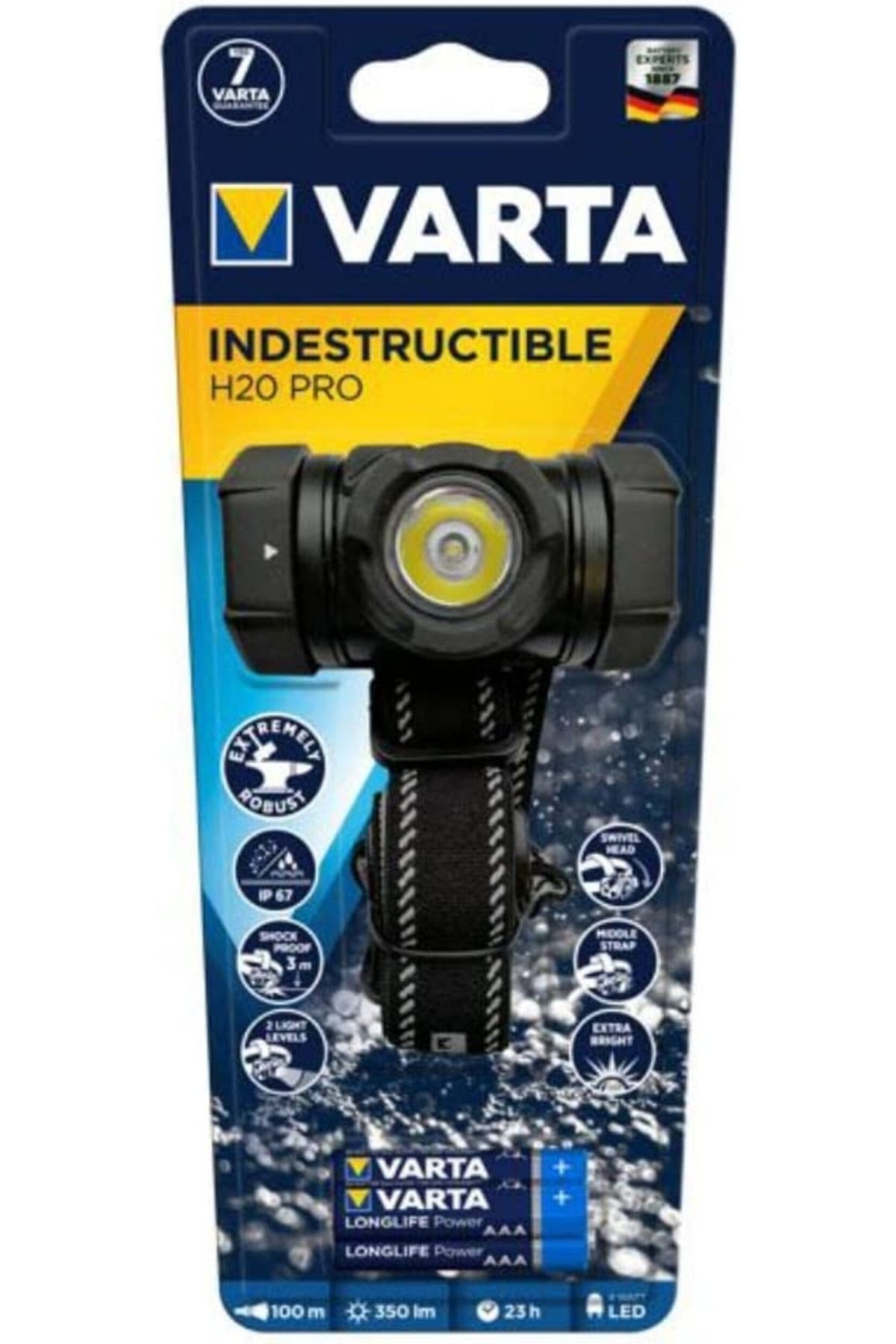 Varta Aysima- 17732 Indestructible H20 Pro Led Kafa Feneri