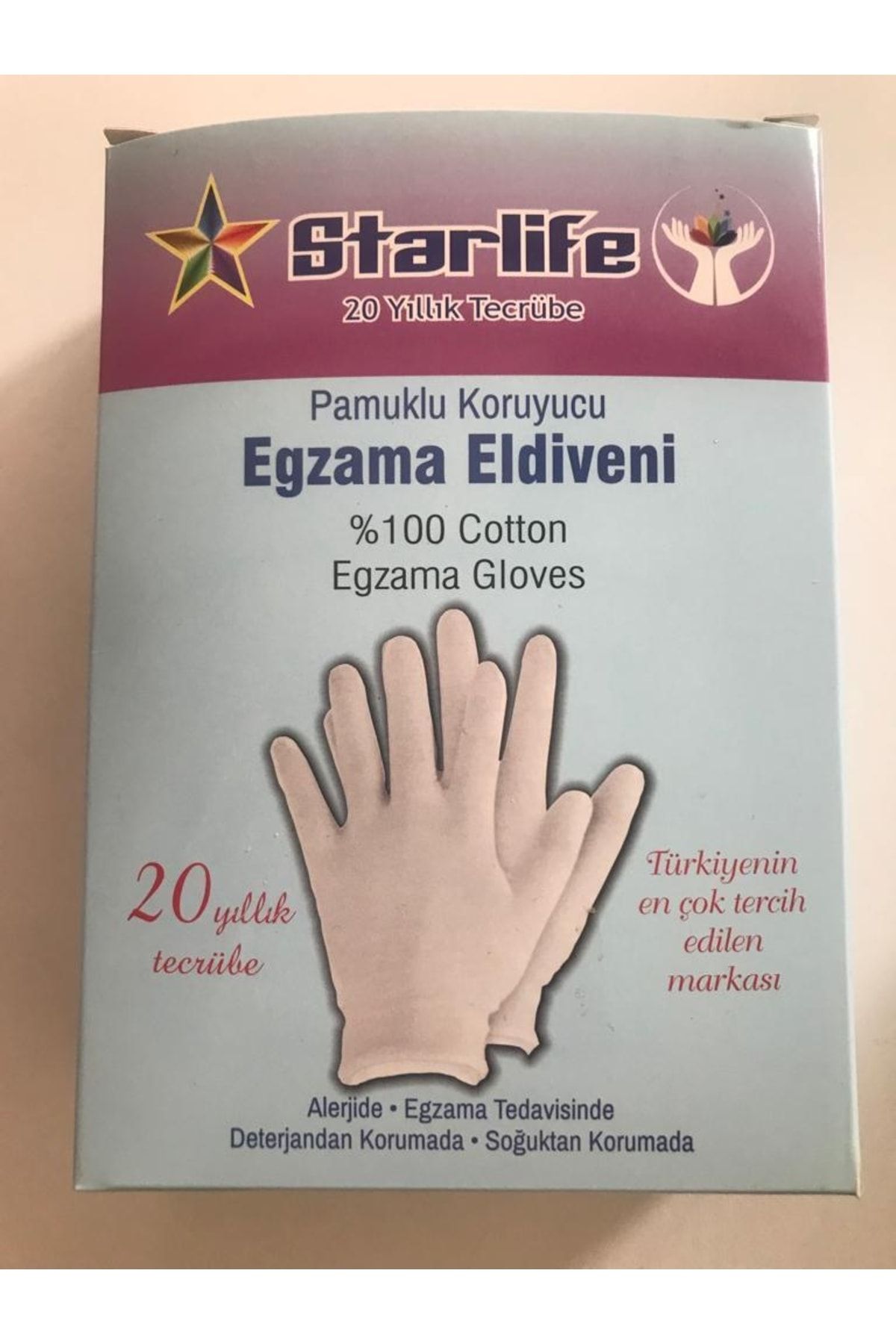 starlife Egzama Eldiveni %100 Pamuk L