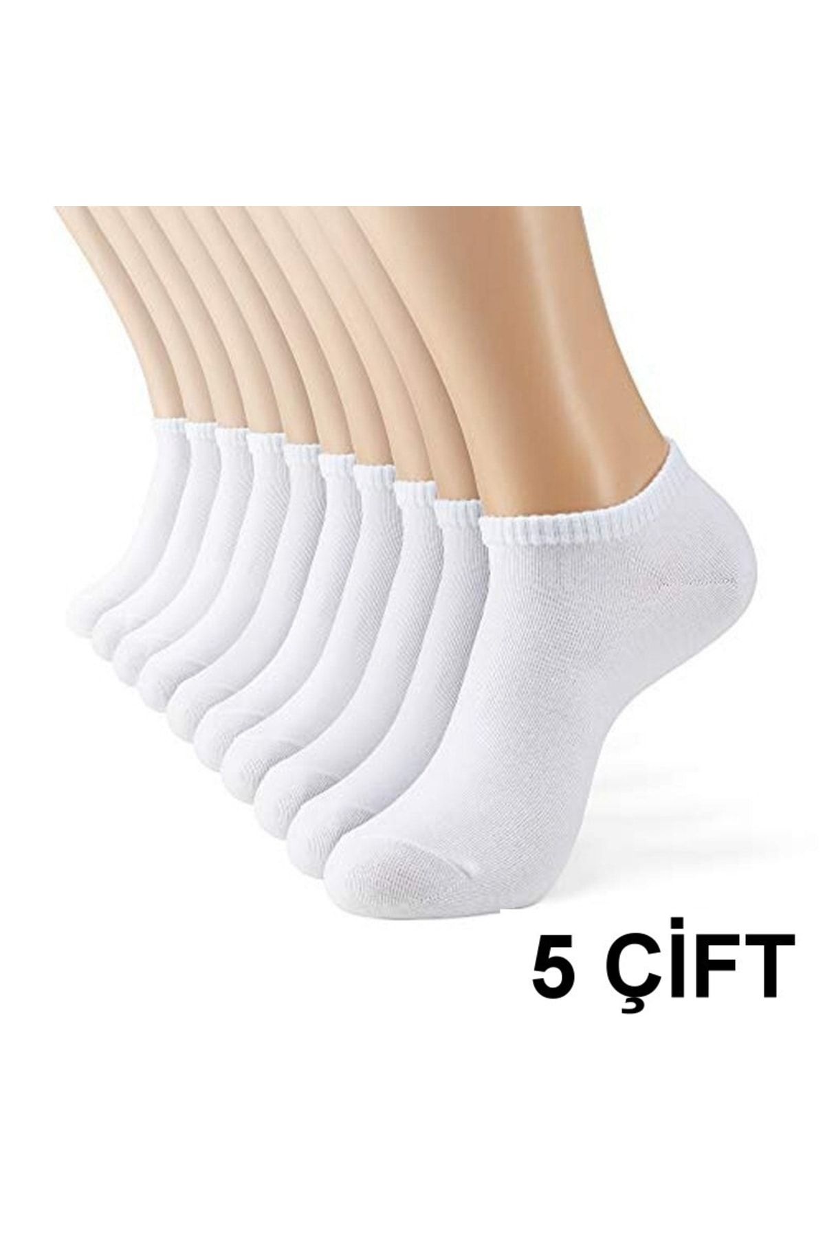 çorapmanya 5 Çift Koton Ekonomik Kadın Patik Çorap