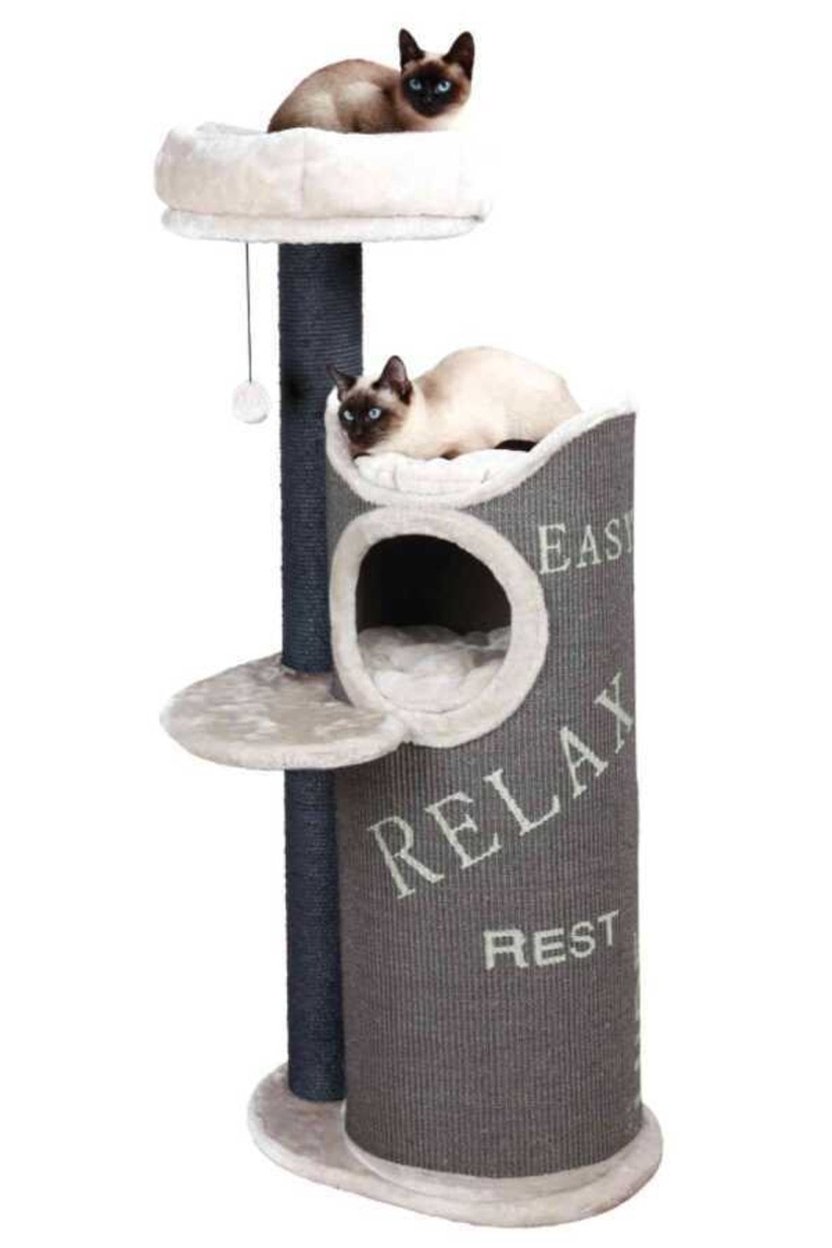 Trixie Kedi Tırmalama Ve Oyun Evi 134cm Griaçık Gri - Farmapets