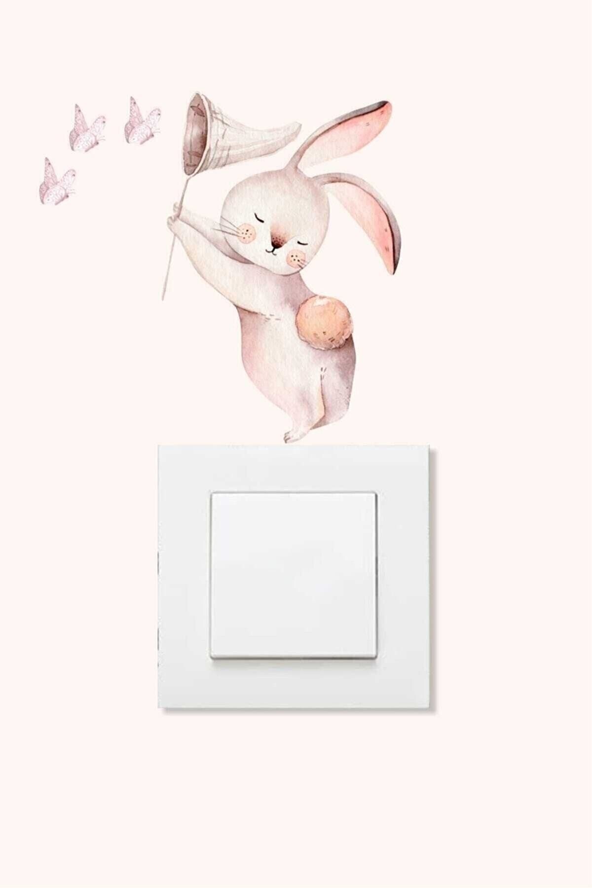 Sim Tasarım Yıldız Avcısı Tavşan Priz Sticker