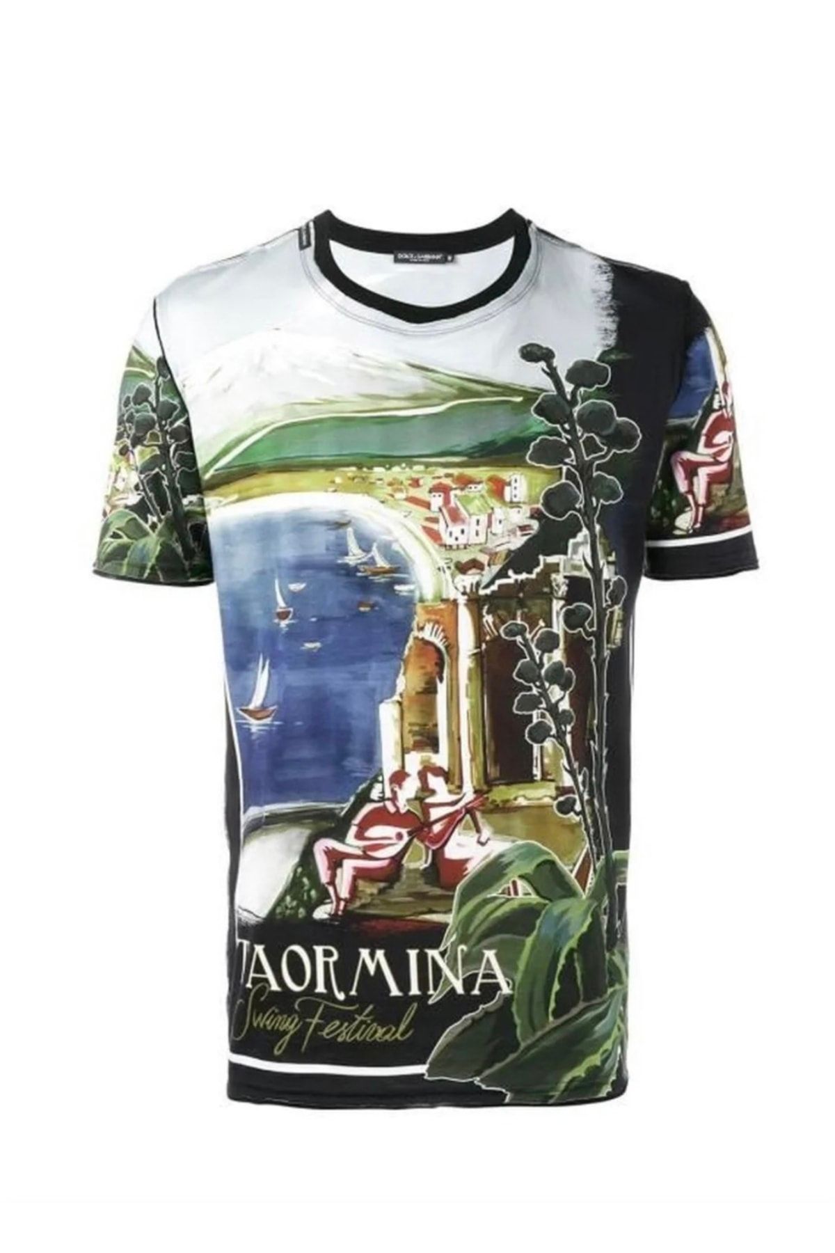 Dolce&Gabbana Taormina Erkek Print T-shirt G8hc7thp7db