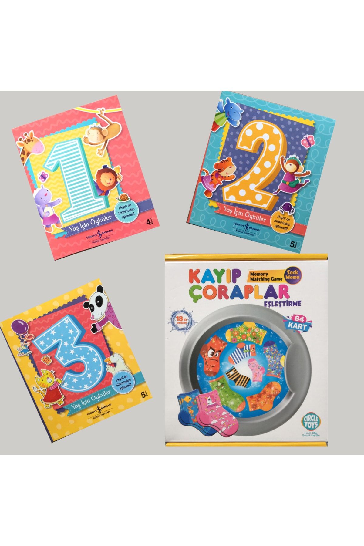 Circle Toys 0-3 Yaş Kayıp Çoraplar Eşleştirme Görsel Zeka Dikkat Ve Algı Oyunu & 1-3 Yaş Için Öyküler Seti