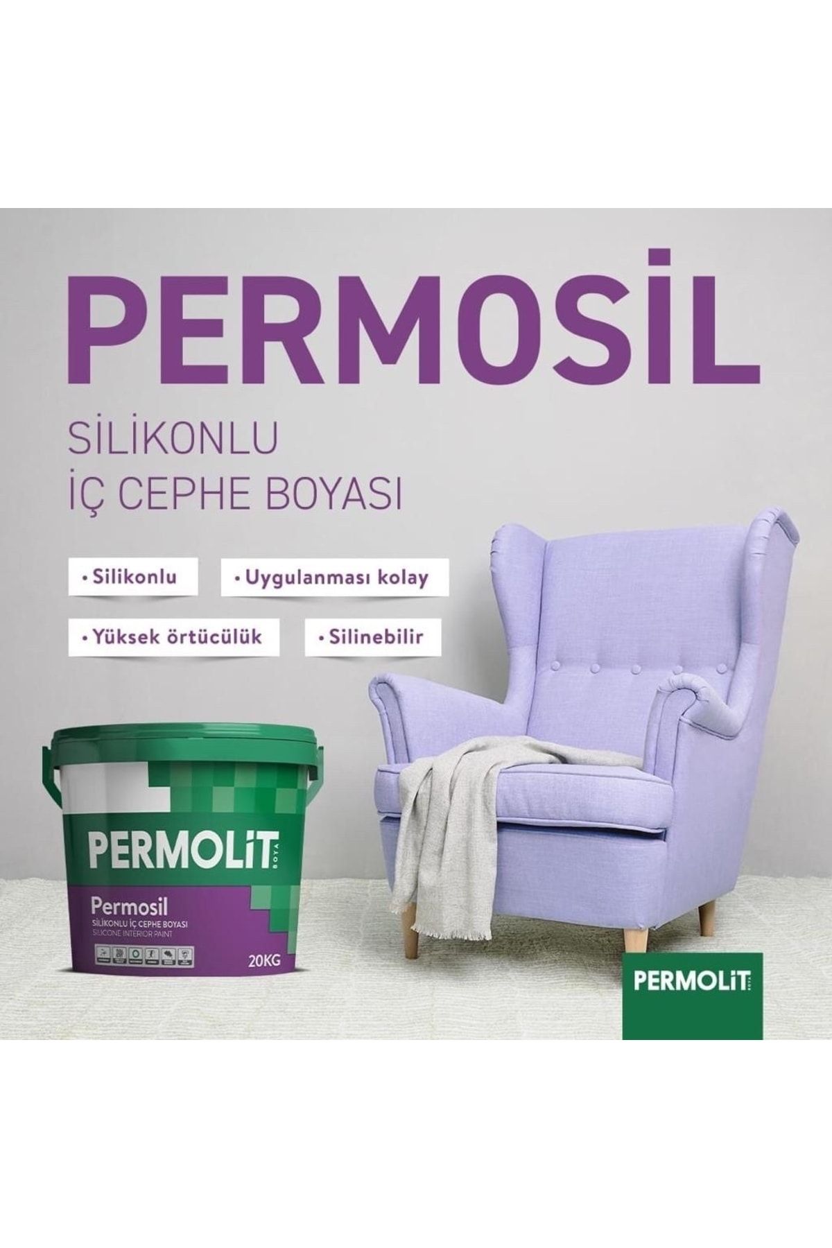 Permolit Permosil Ic Cepe Silikonlu Silinebilir 20 Kg