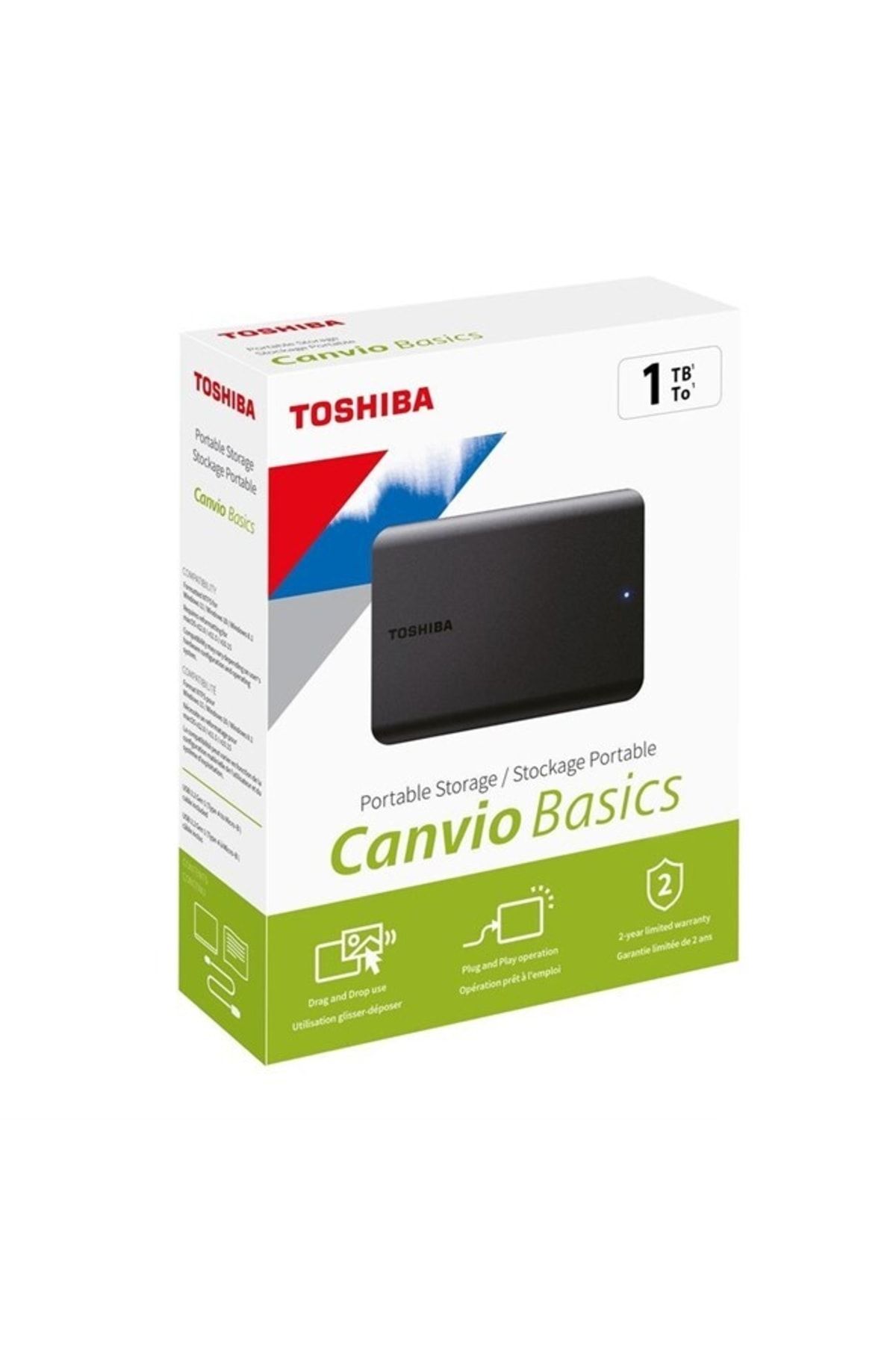 Toshiba Canvio Basic 1TB Usb 3.2 Gen1-HDTB510EK3AA
