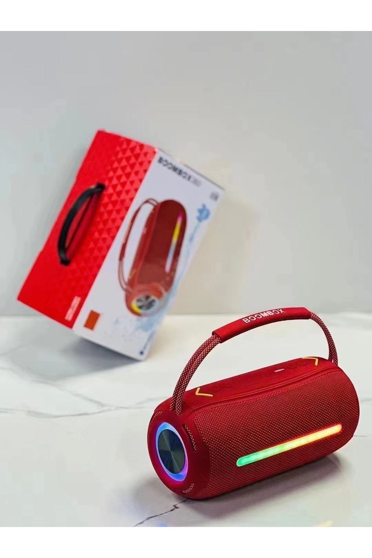 JUNGLEE Boombox 360 Bluetooth Hoparlör Tws Özellikli Led Işıklı Kablosuz Speaker Ses Bombası