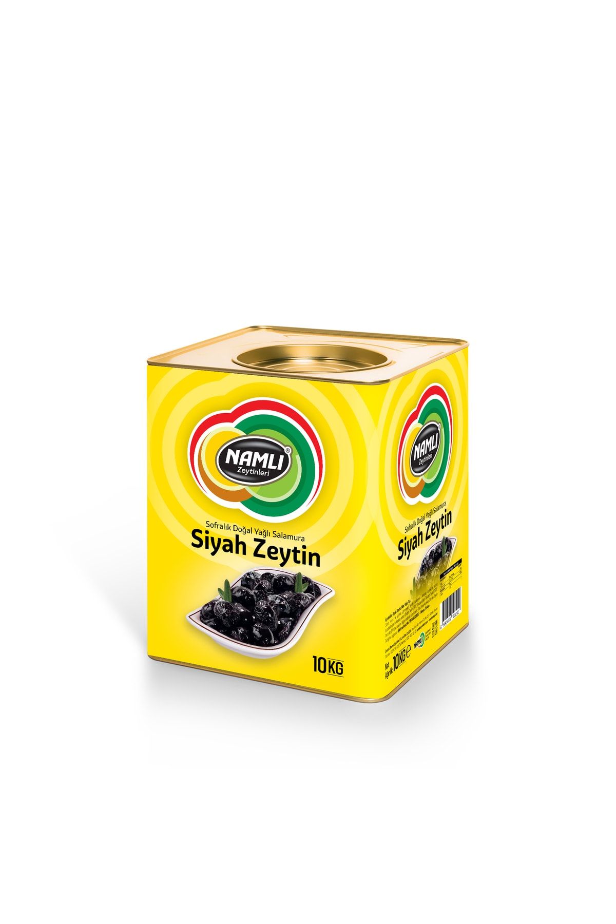 Namlı Taş Baskı Gemlik Orta Boy Yağlı Salamura Siyah Zeytin