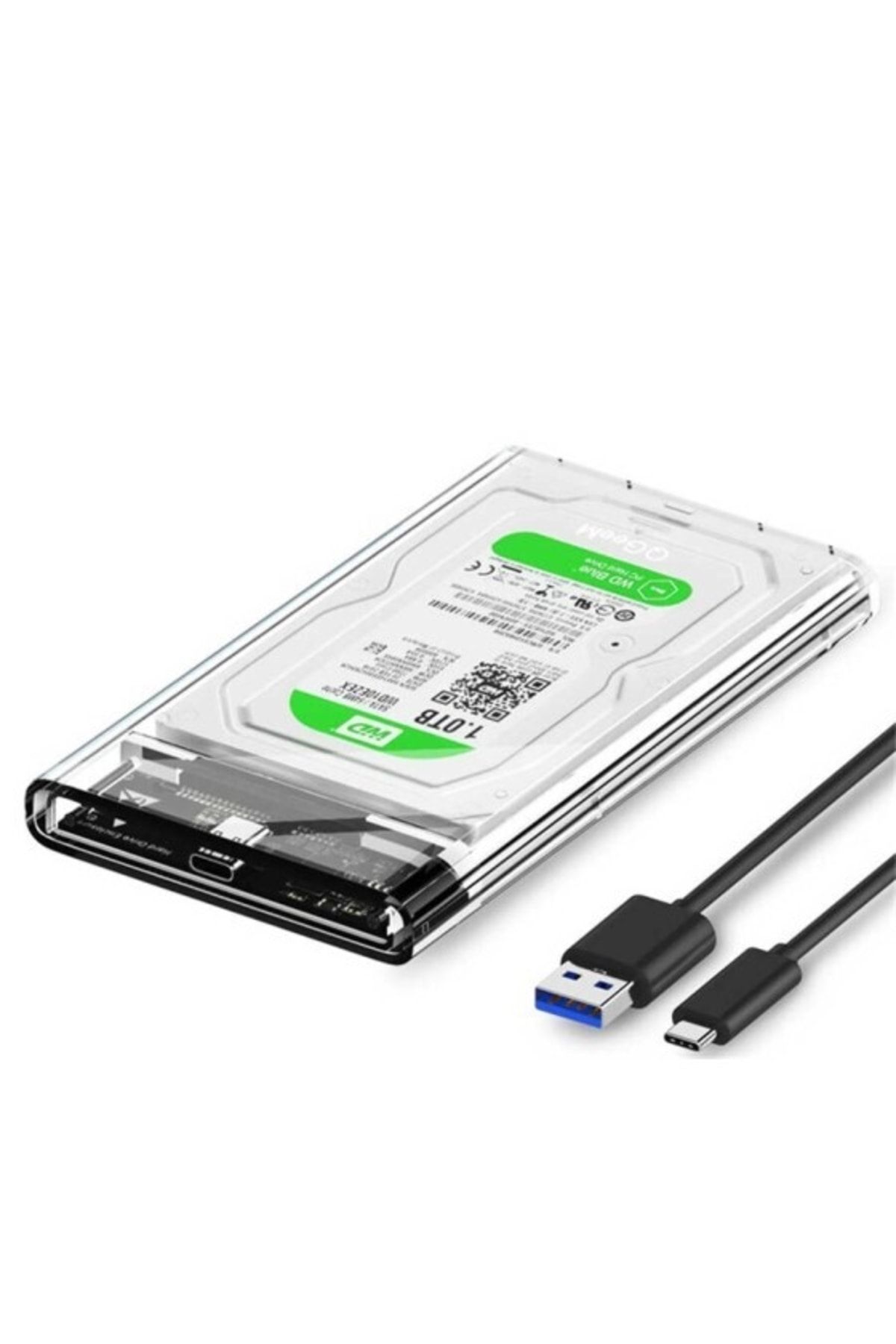 Qgeem 2.5 Inç Hdd/ssd To Type-c (usb-c) Taşınabilir Harici Hard Disk Kutusu