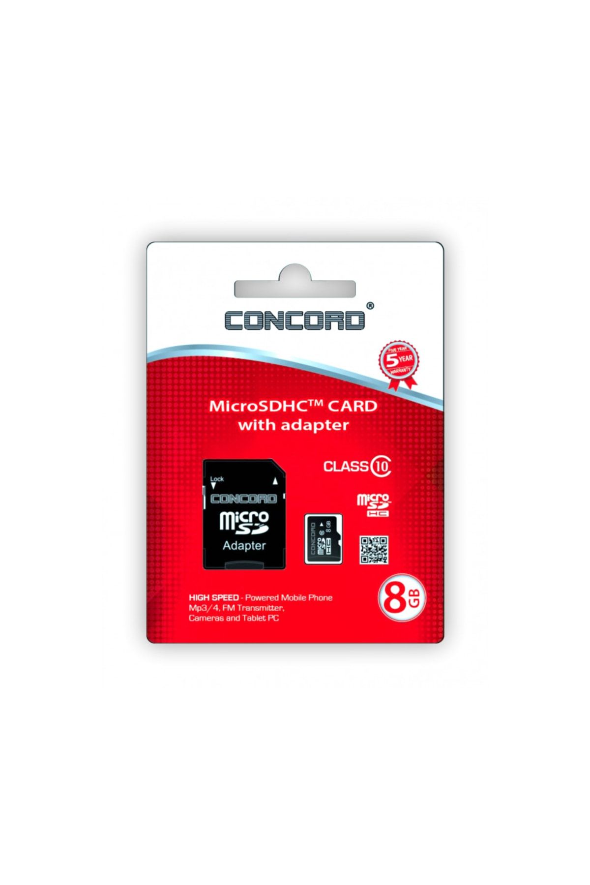 Concord 8gb Micro Sd Hafıza Kartı ( Tf Kart + Sd Adaptör )
