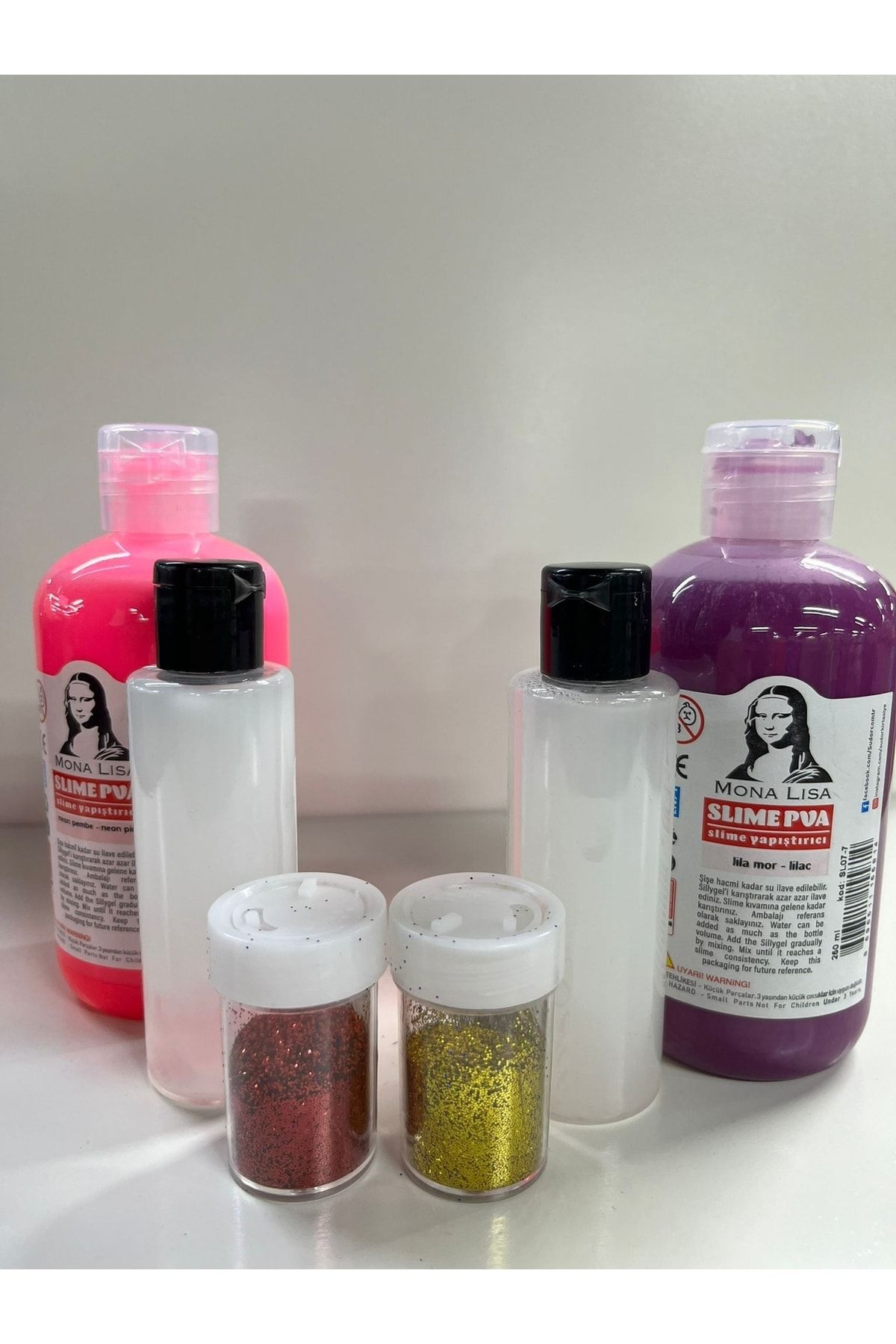 Südor Mona Lisa Slime (slaym) Başlangıç Seti 2yapıştırıcı(250ml) + 2boraks(70ml) +2 Sim