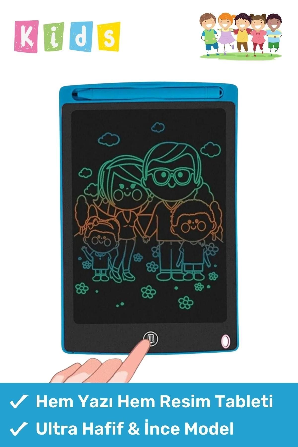 Noriyen Lcd Ekranlı Kalemli Dijital Çizim Tableti Yazı Tahtası Boyama Resim İçin Akıllı Çocuk Tablet 8,5 Inç