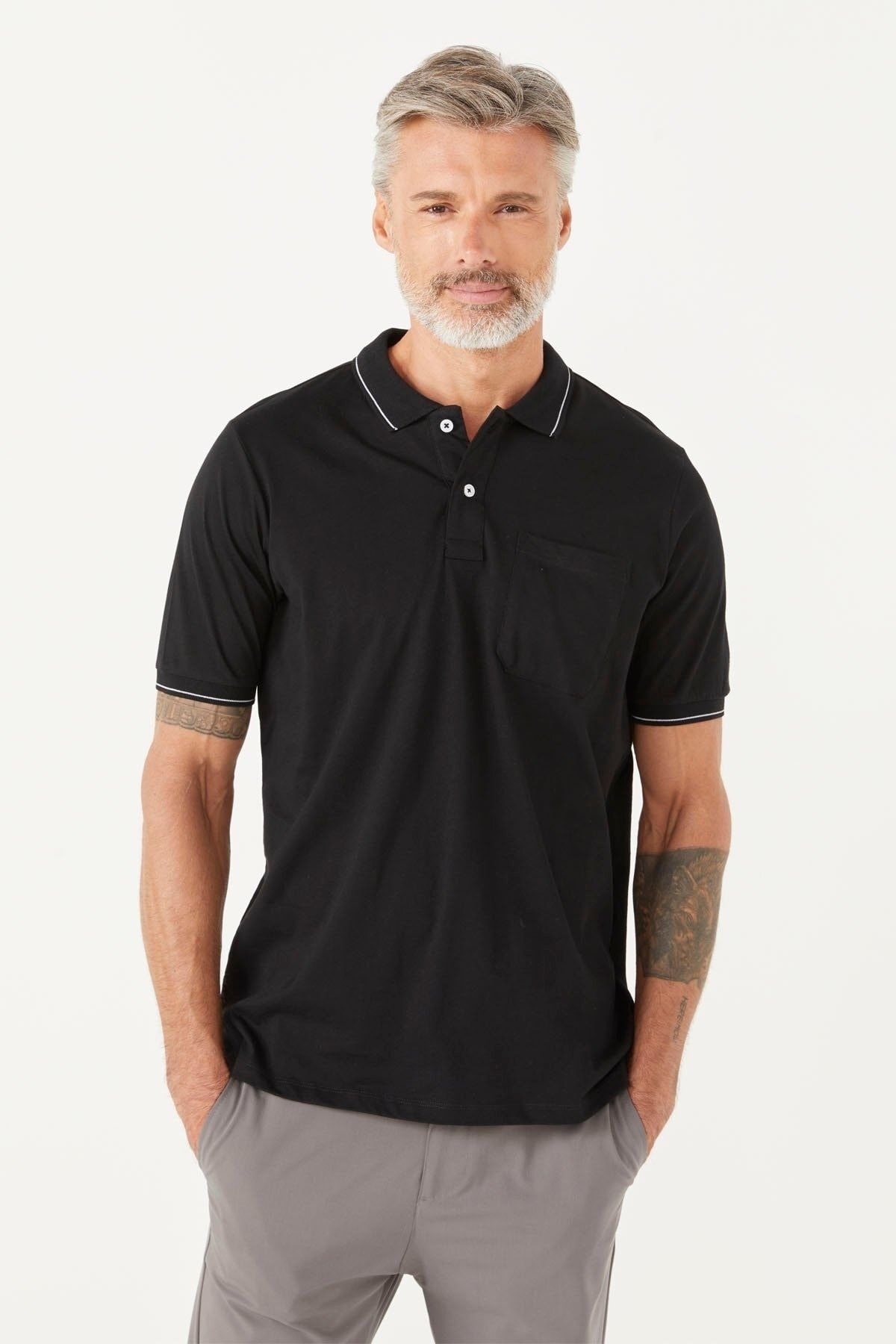 PAULMARK Regular Fit Cepli Polo Yaka T_shırt