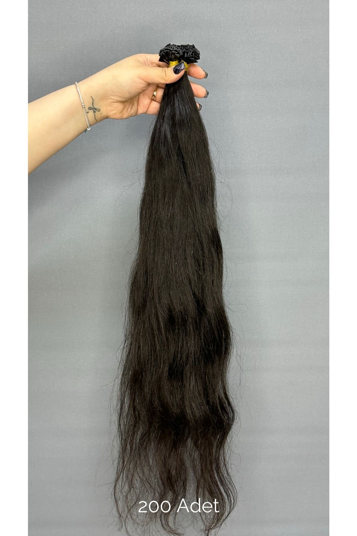 HalitCan HairKing Doğal Gerçek Saç 70 Cm Doğal Mikro Kaynak 200 Adet 120 gr